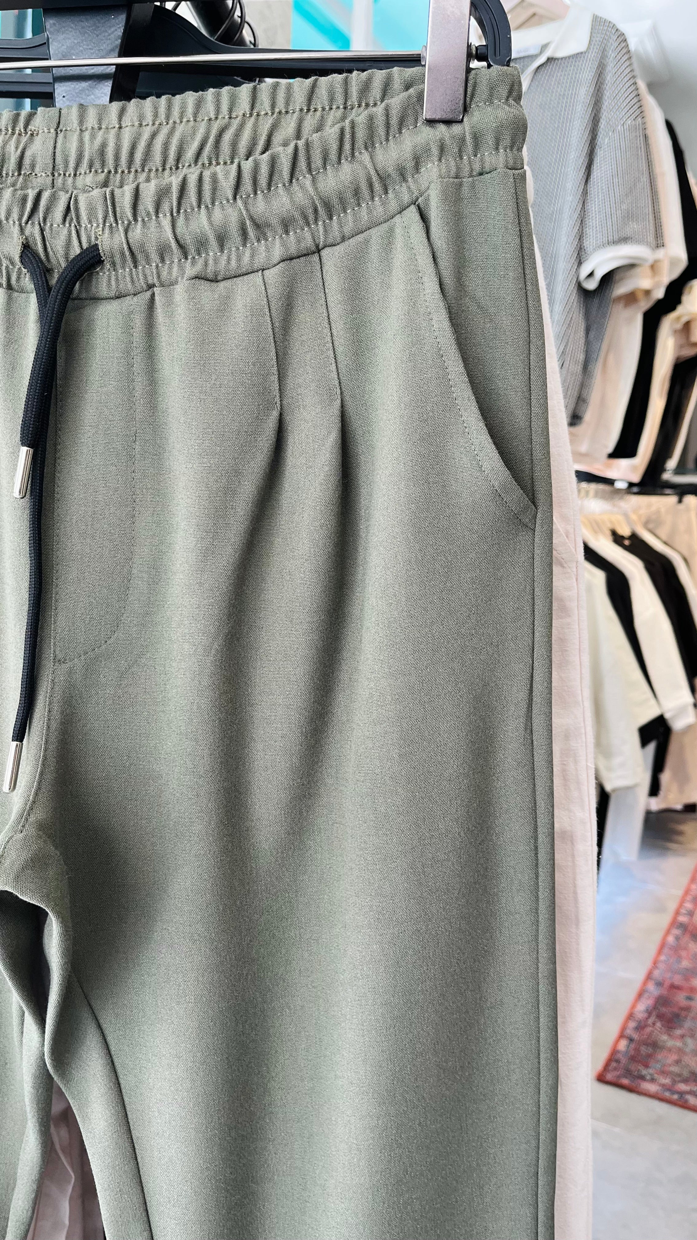 Erkek Duble Paça Rahat Kalıp Pantolon - Haki 6109