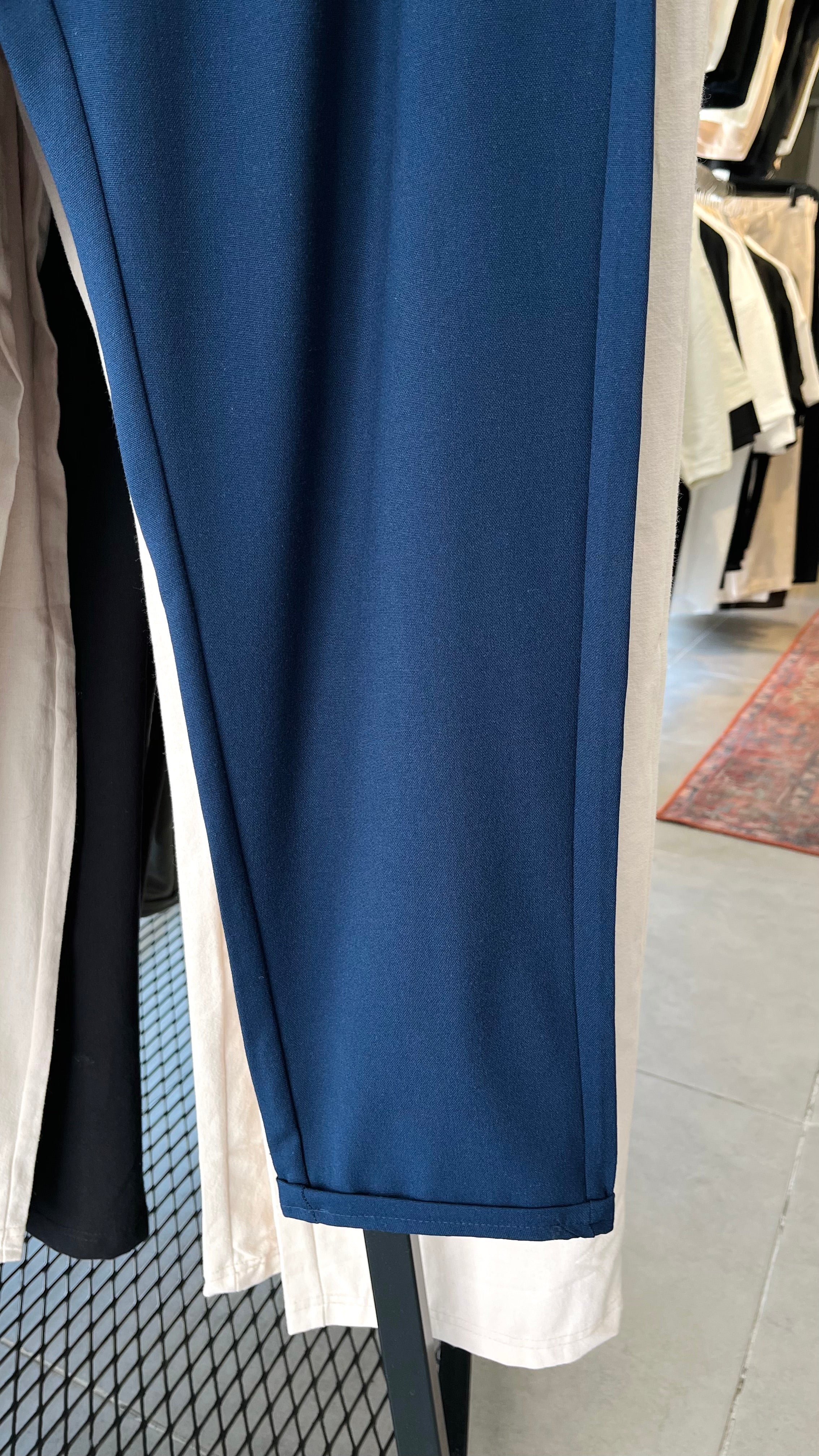 Erkek Duble Paça Rahat Kalıp Pantolon - Lacivert 6112