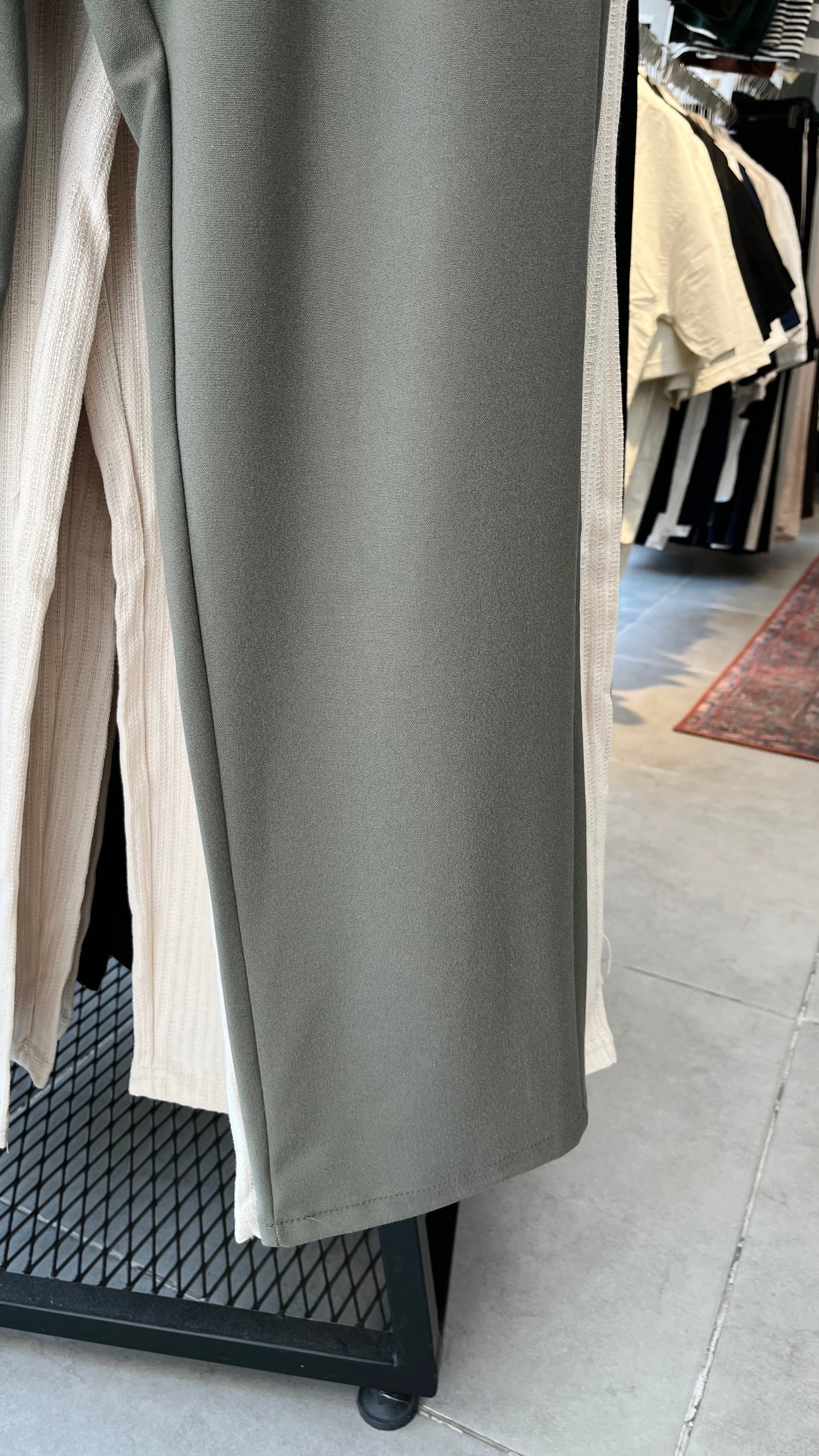 Erkek Baggy Kumaş Pantolon - Haki 6117