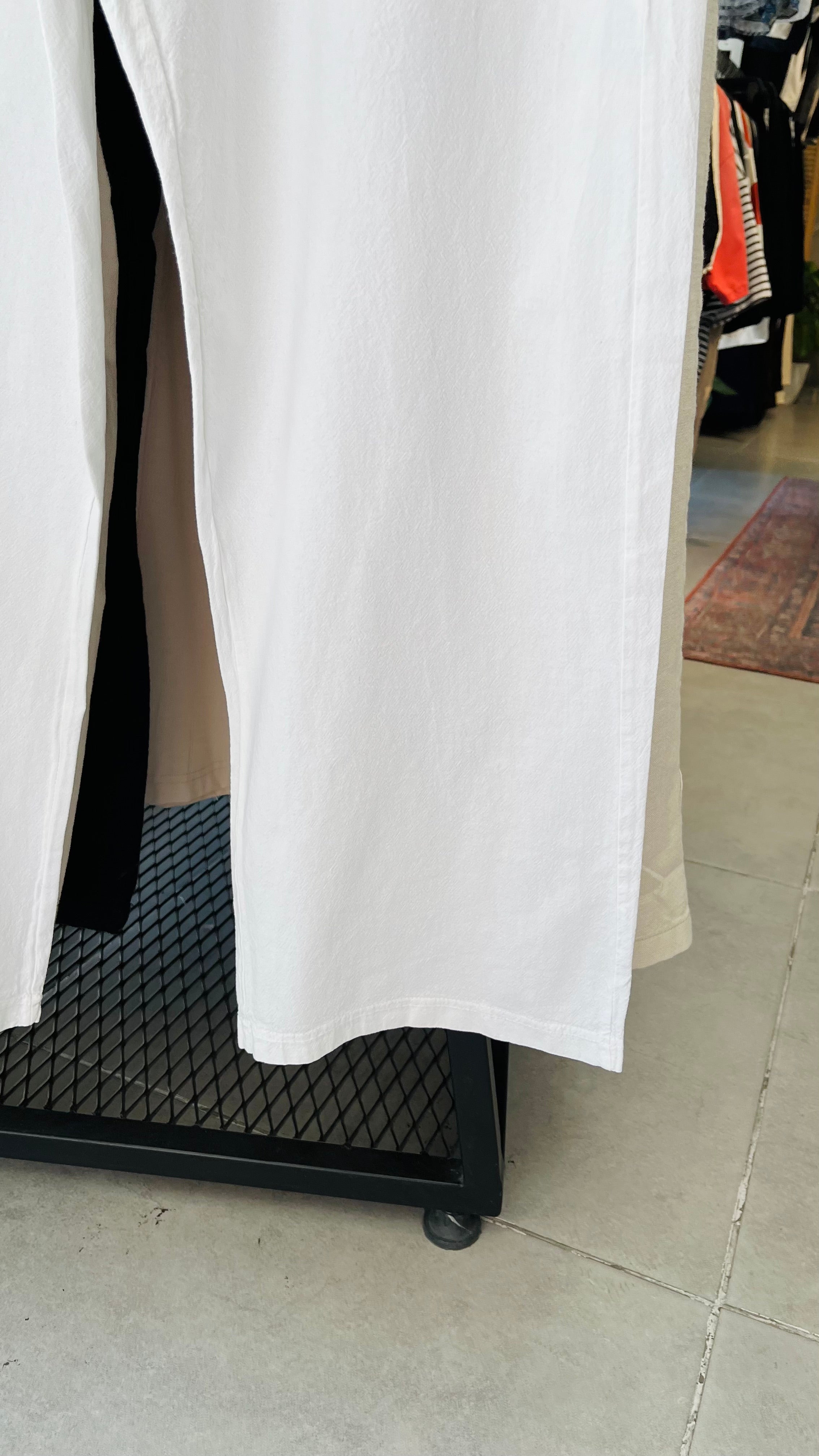 Beyaz  Ekstra Bol Baggy Pantolon 6129