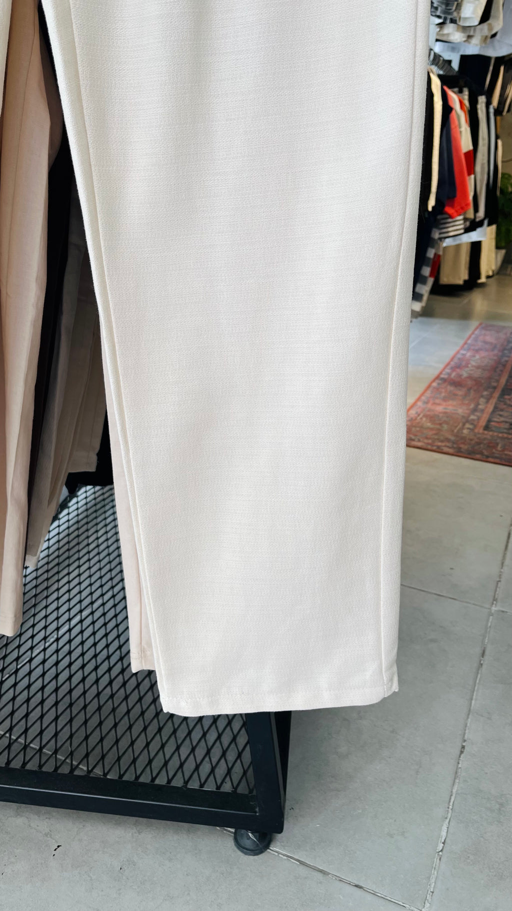 Erkek Baggy Keten Pantolon – Bej 6130