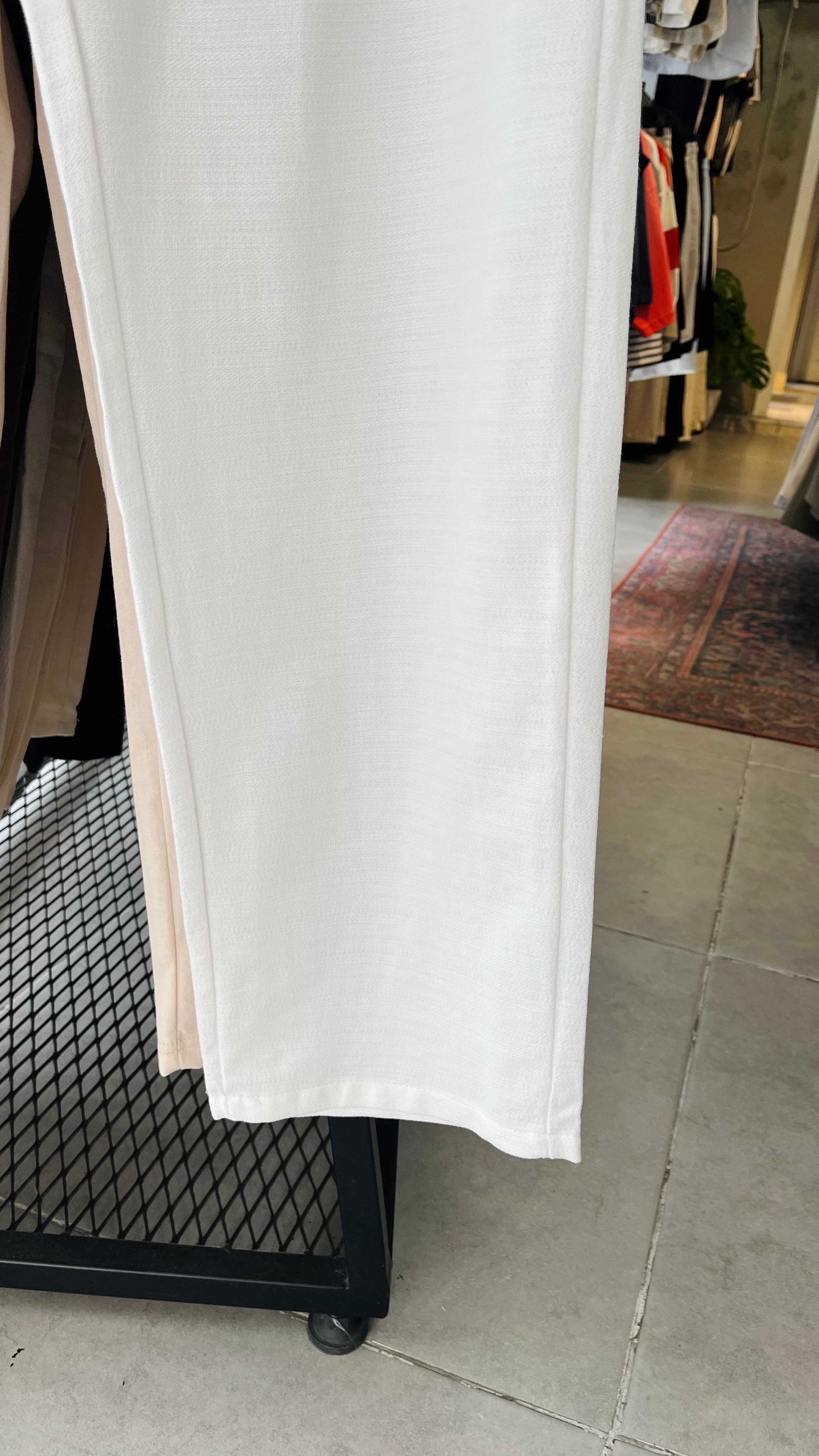 Erkek Baggy Keten Pantolon – Beyaz 6131