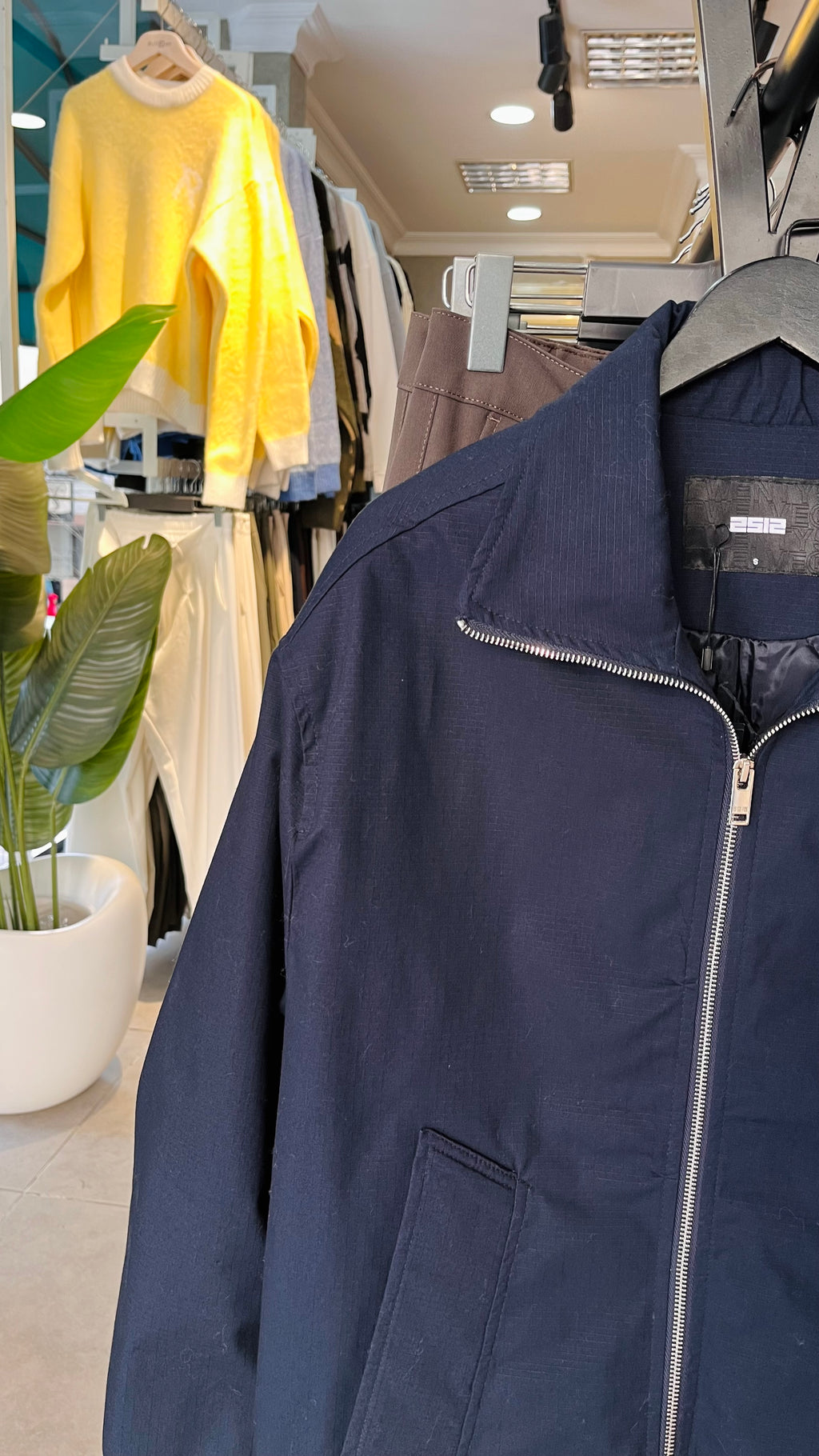 Oversize Dolgu Lacivert Ceket 2031
