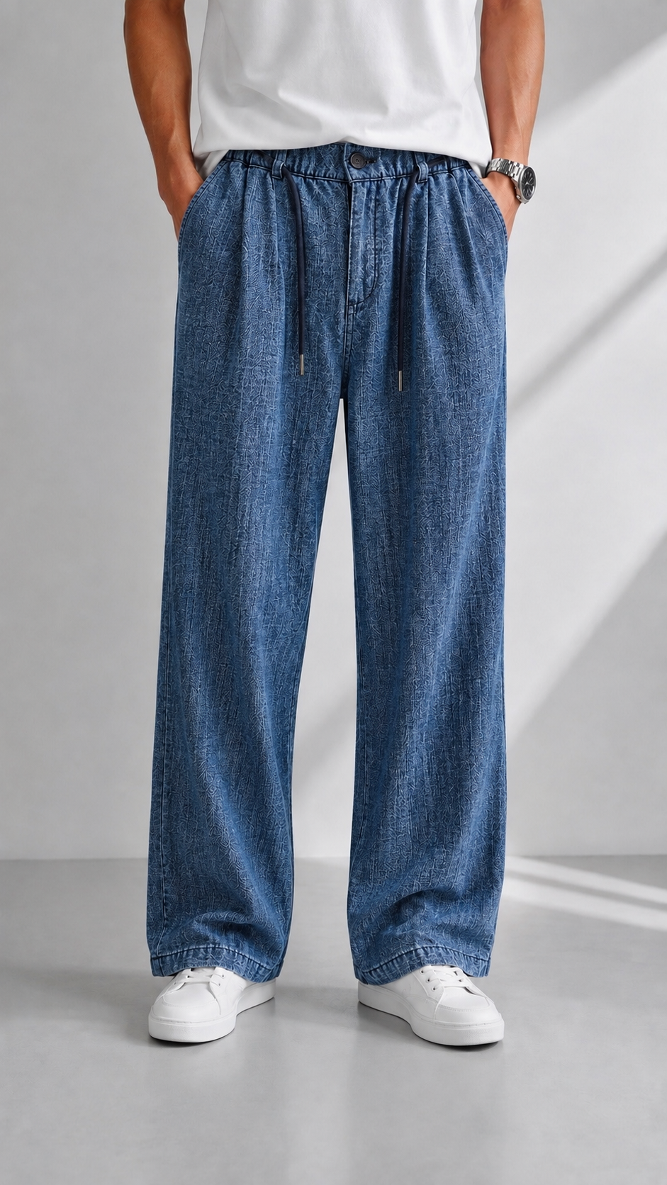 Baggy Ekstra Bol Mavi Denim Pantolon 6230