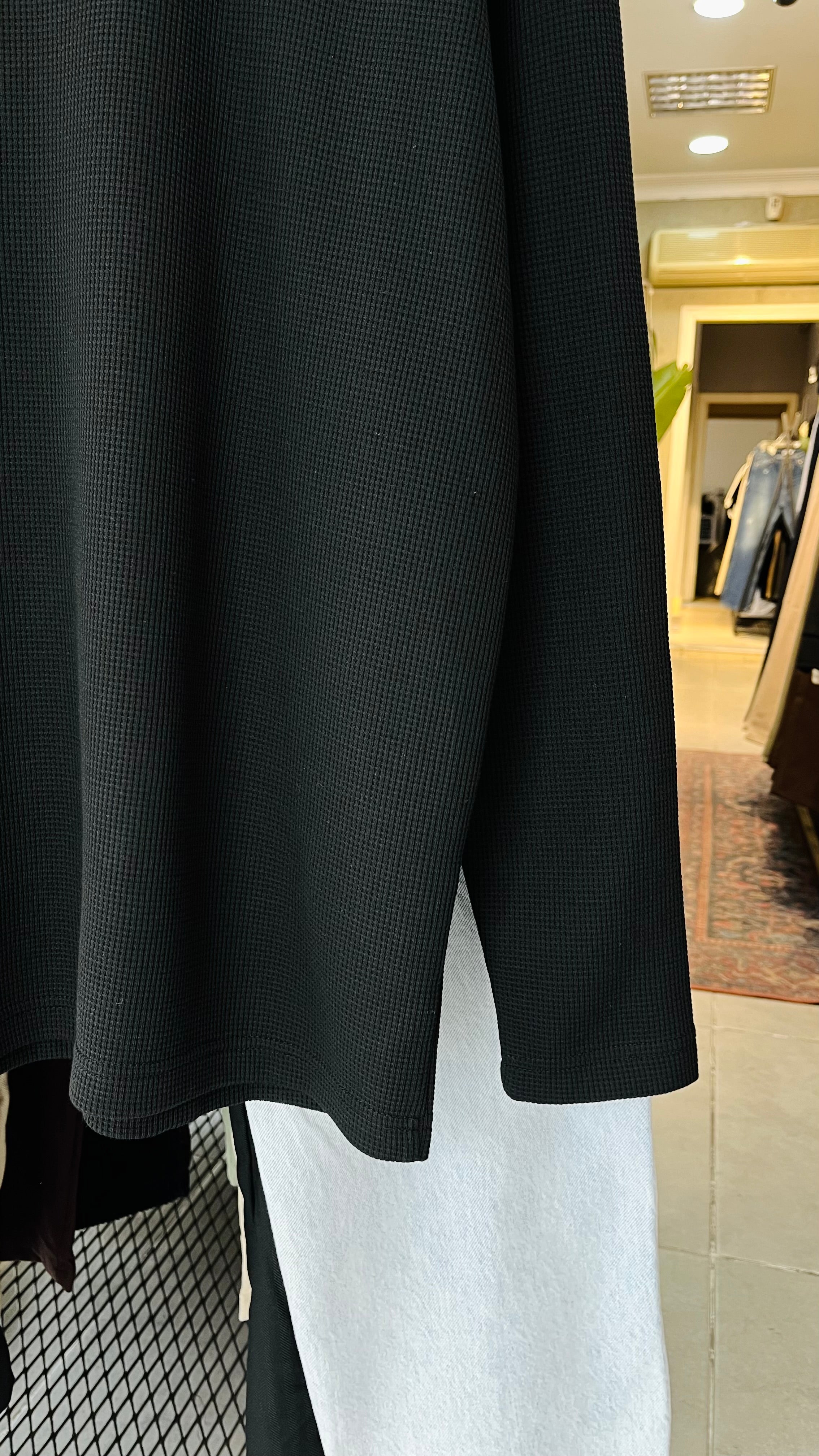 Oversize İnce Siyah Sweatshirt 7026