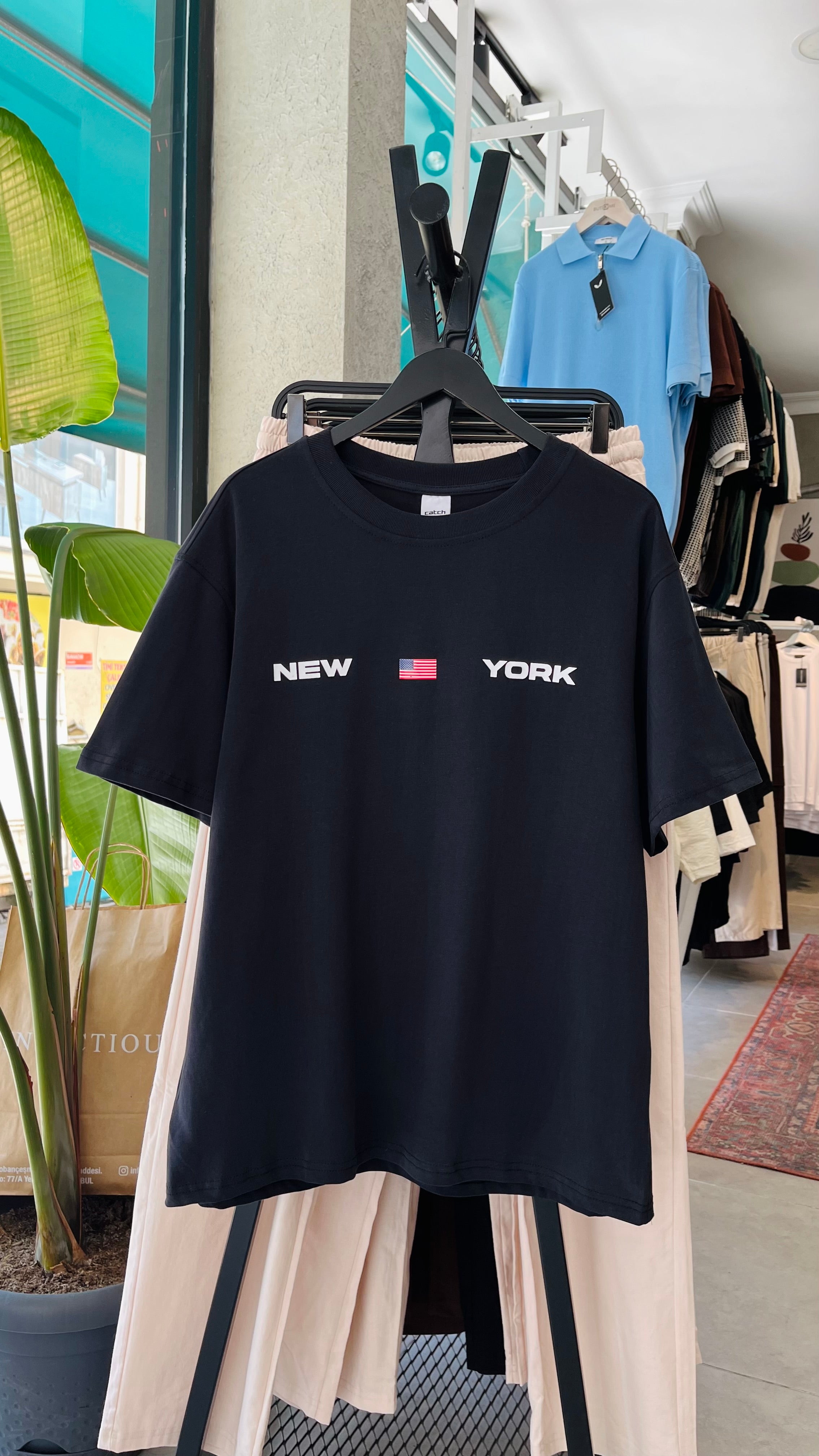 Oversize NewYork Siyah Tshirt – Siyah 9274