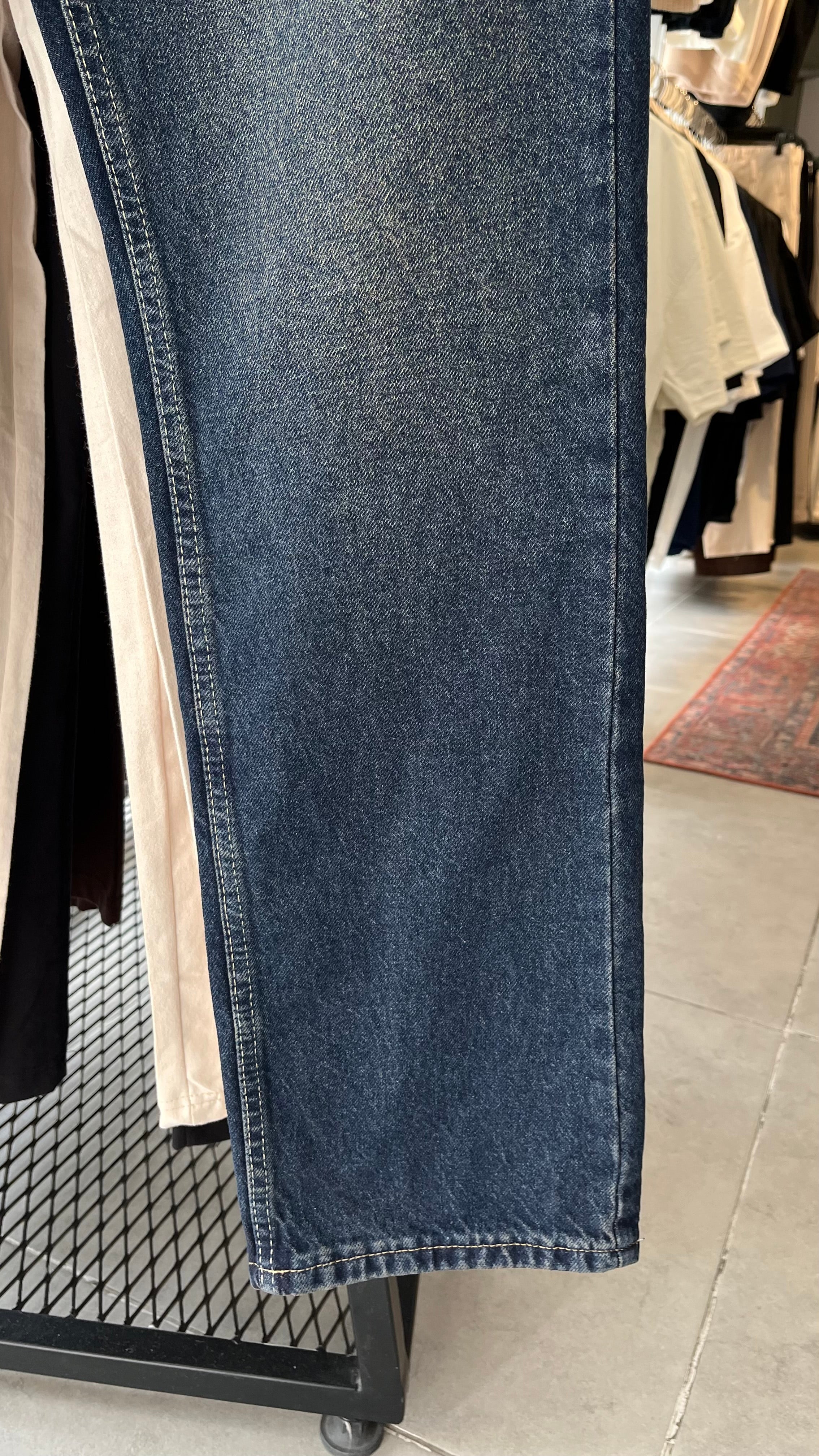Baggy Koyu Lacivert Yıkamalı Jean 3293