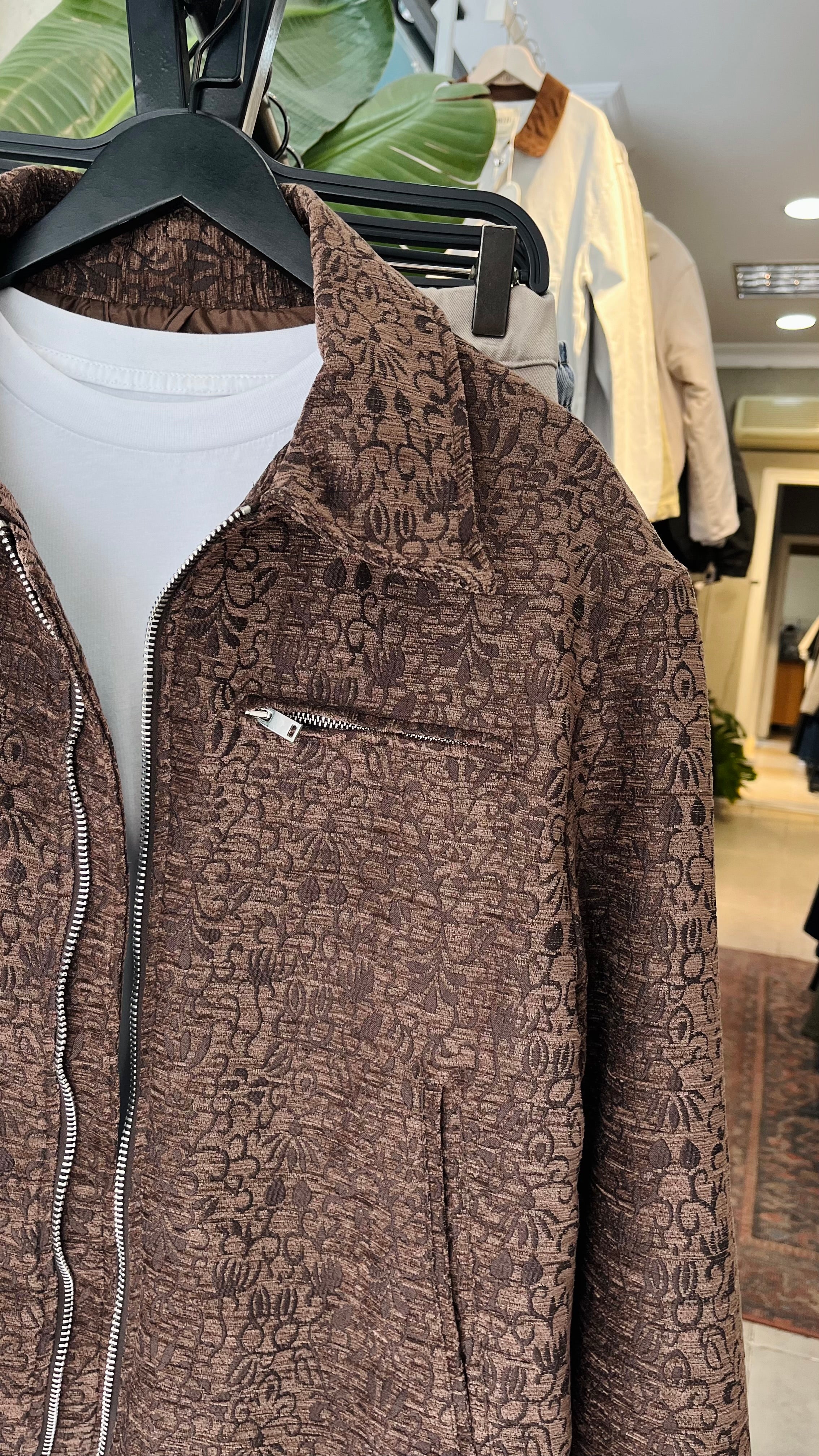 Jakar Dokulu Kahverengi Premium Ceket 2048