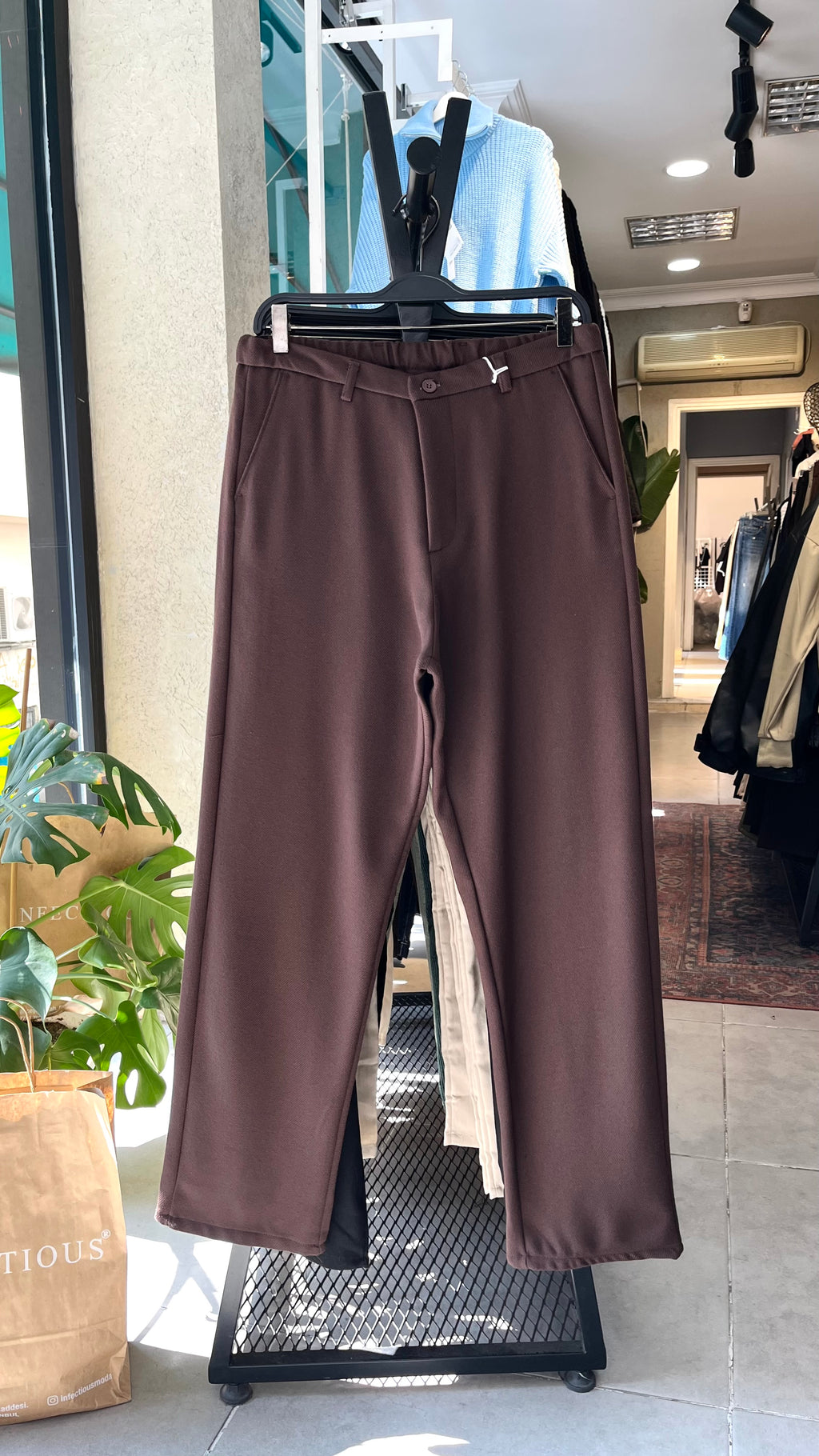 Baggy Kahverengi Kalın Pantolon 6156