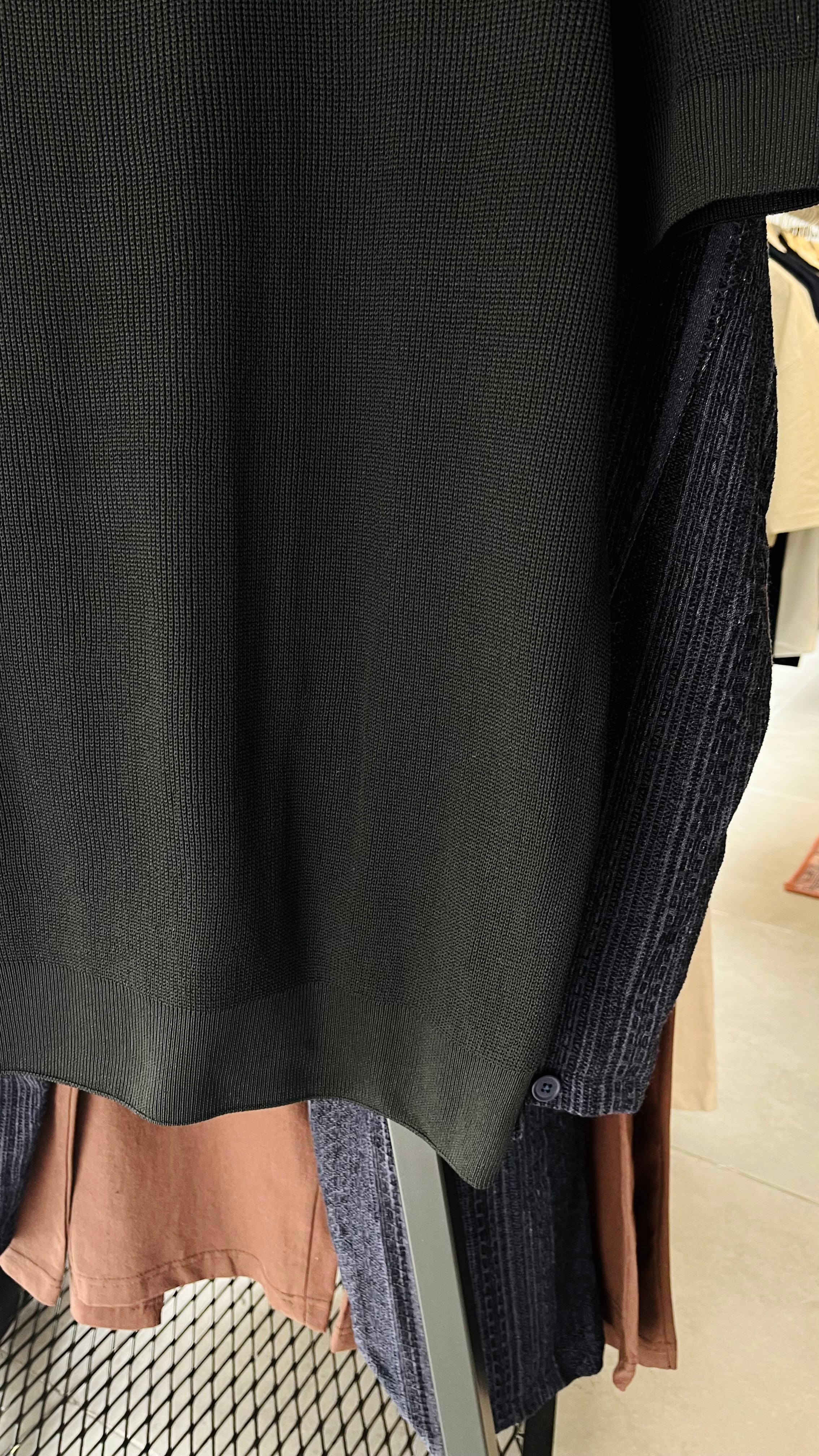 Regular Yakalı Fermuarlı Siyah Triko Tshirt – Siyah 9237