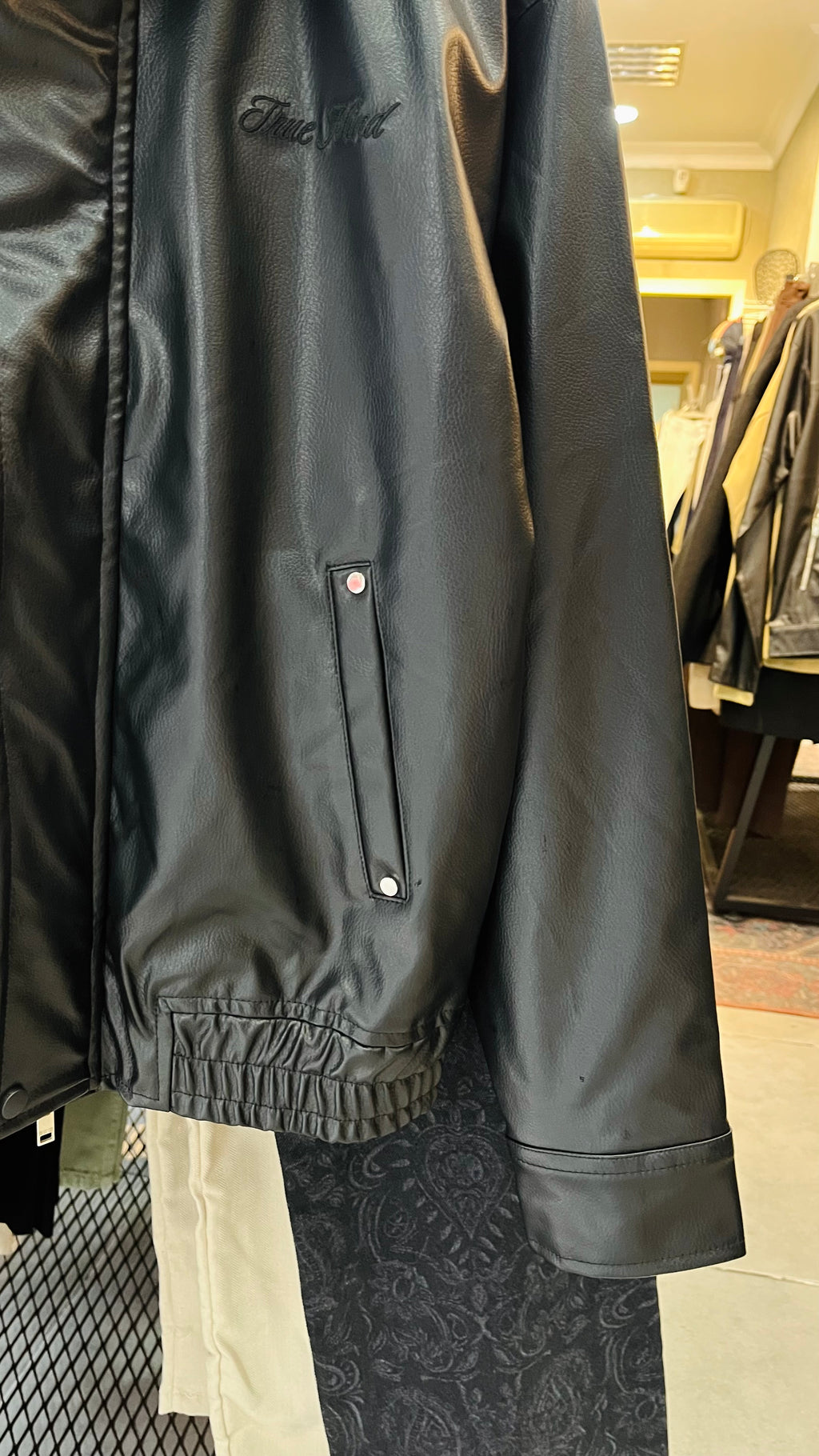 Oversize Premium Siyah Deri Ceket 2045