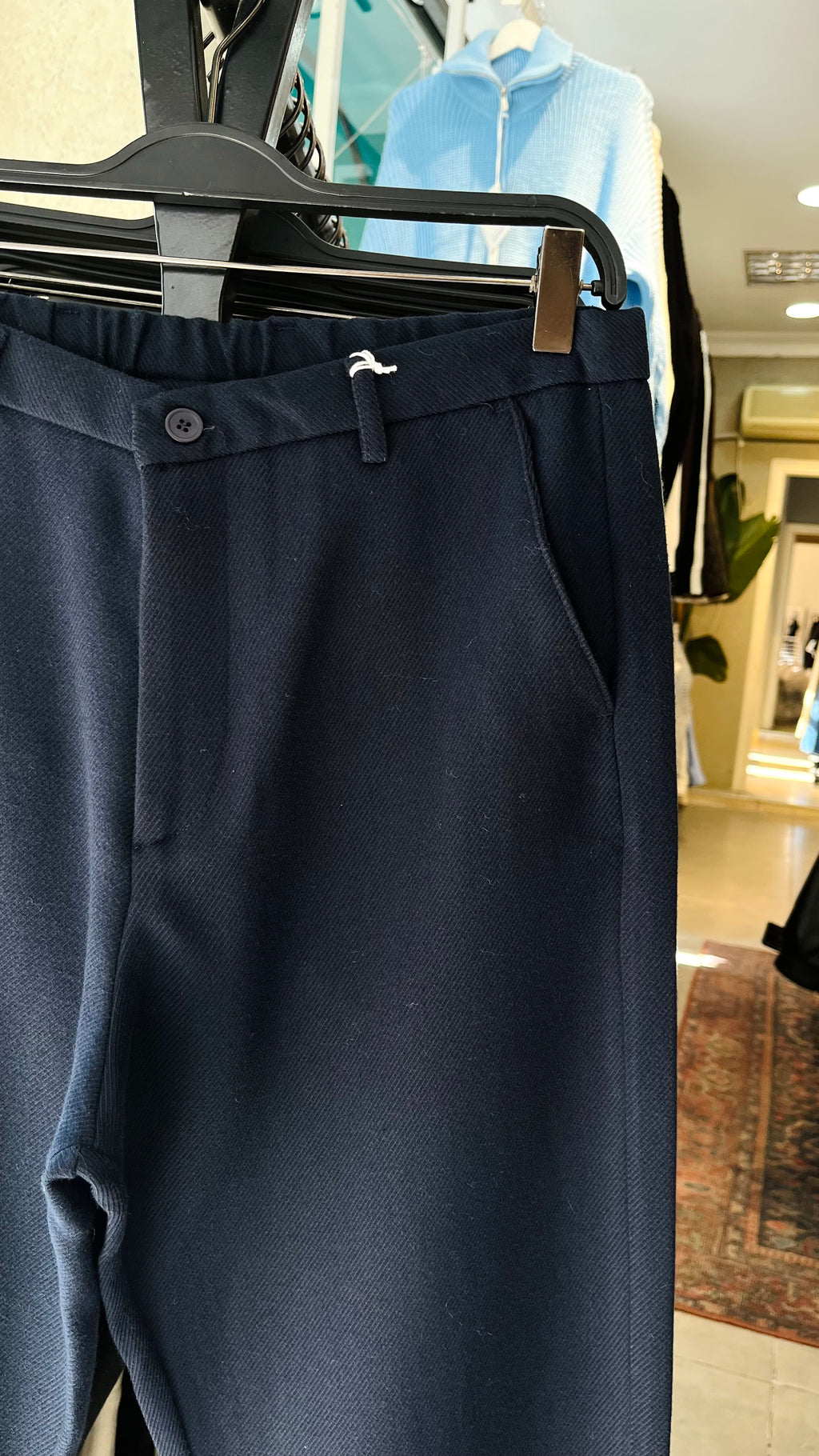 Baggy Lacivert Kalın Pantolon 6159