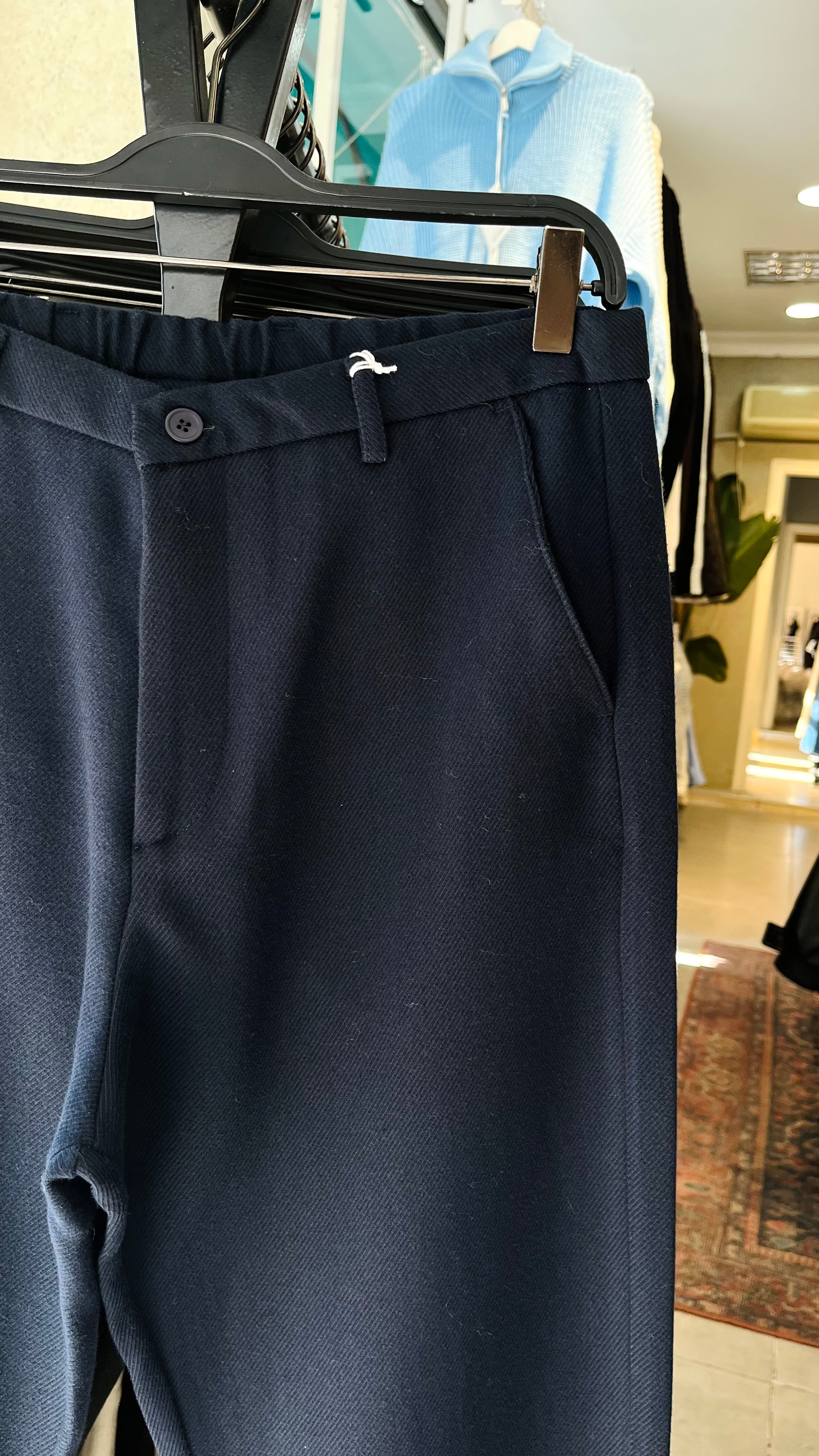 Baggy Lacivert Kalın Pantolon 6159