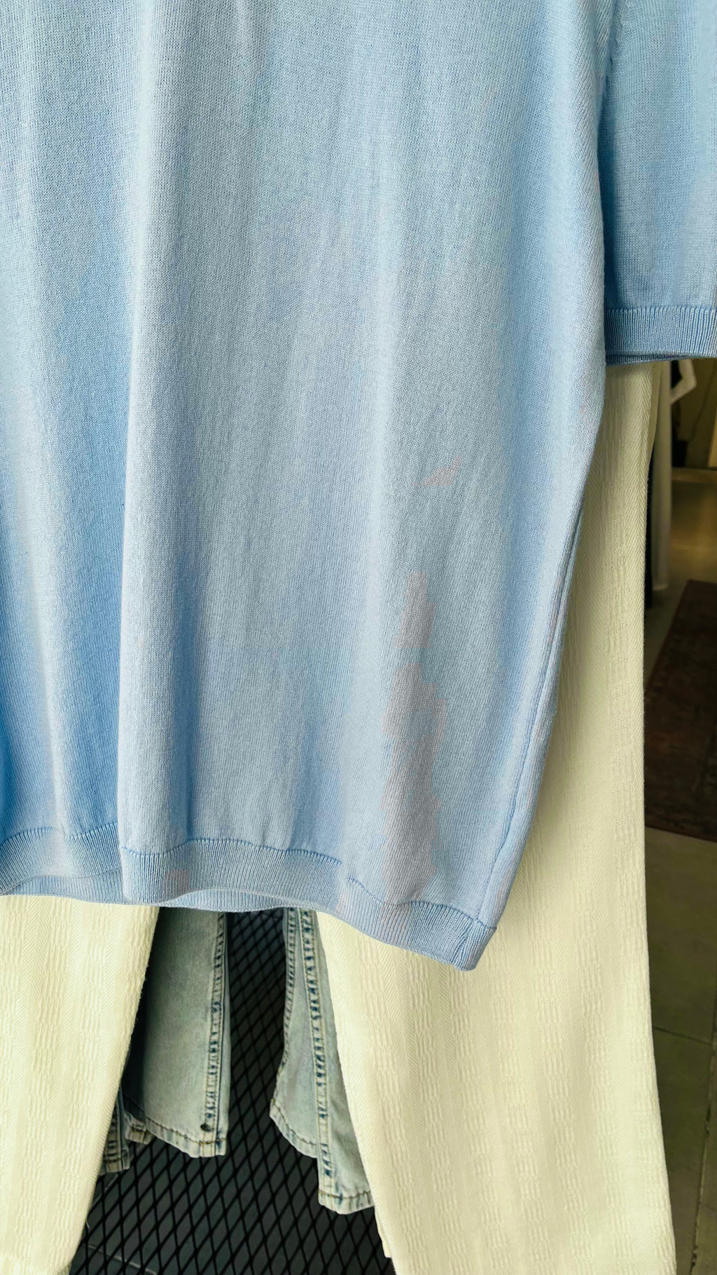 Yarım Patlı Bebe Mavisi Triko Tshirt 9380
