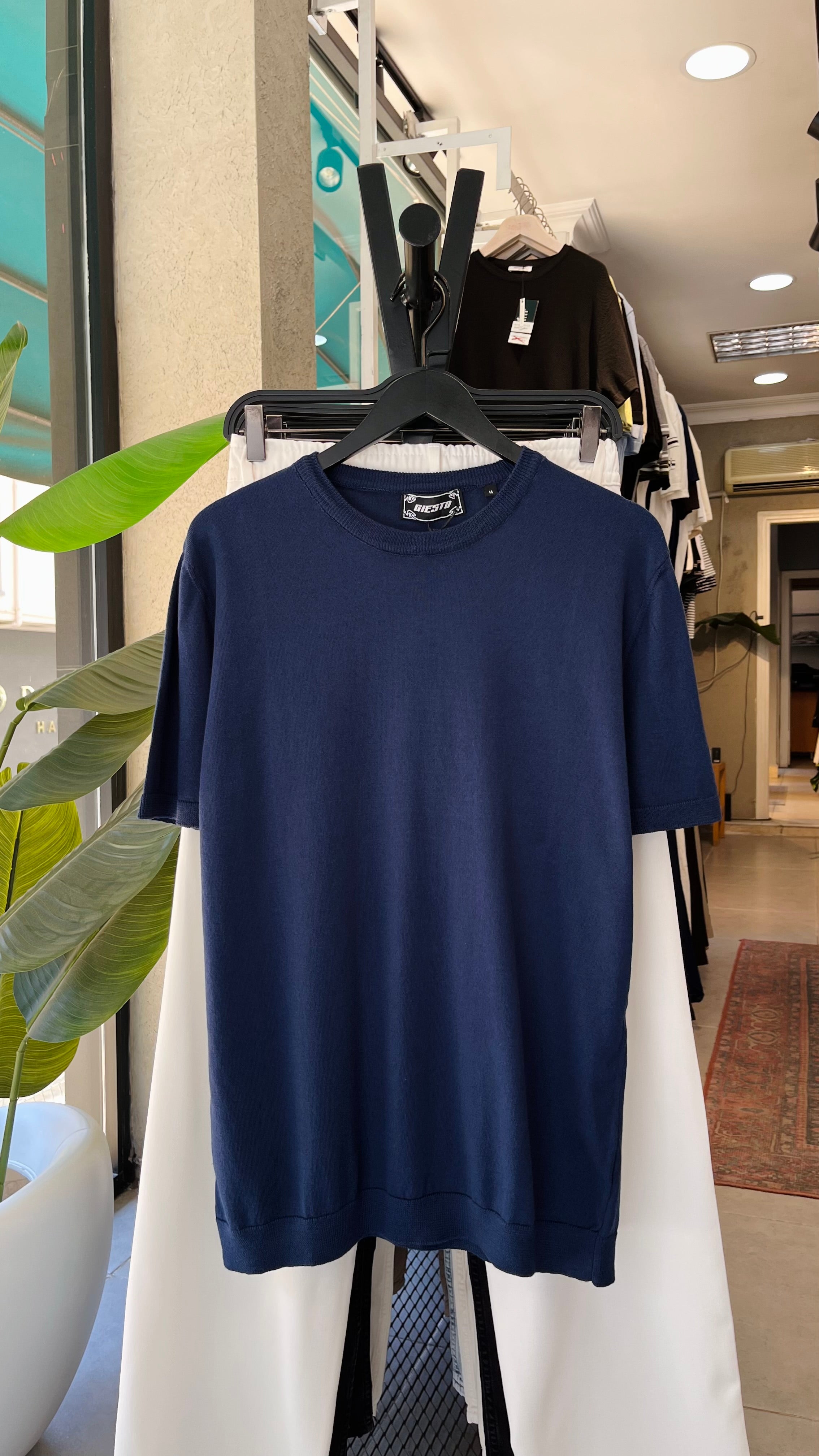 Lacivert İnce Pamuklu Triko Tshirt 9459