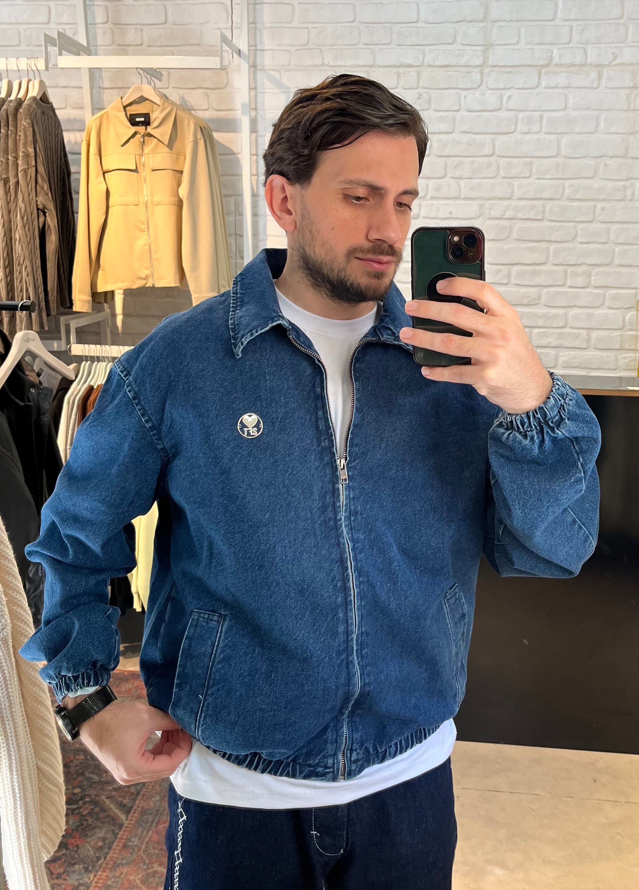 Oversize Beli Lastikli Mavi Kot Ceket 2027