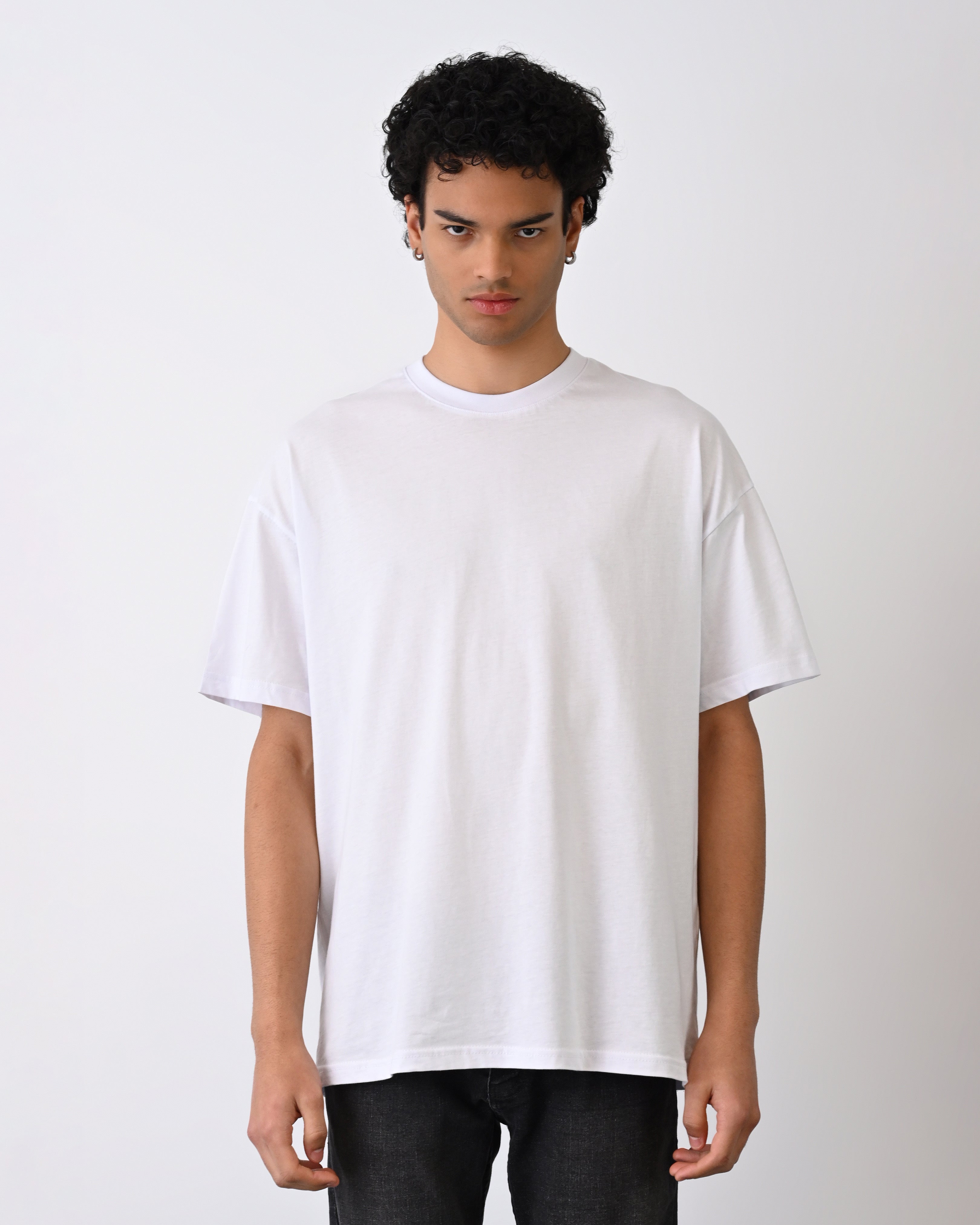 Oversize Basic Beyaz Tshirt 9347