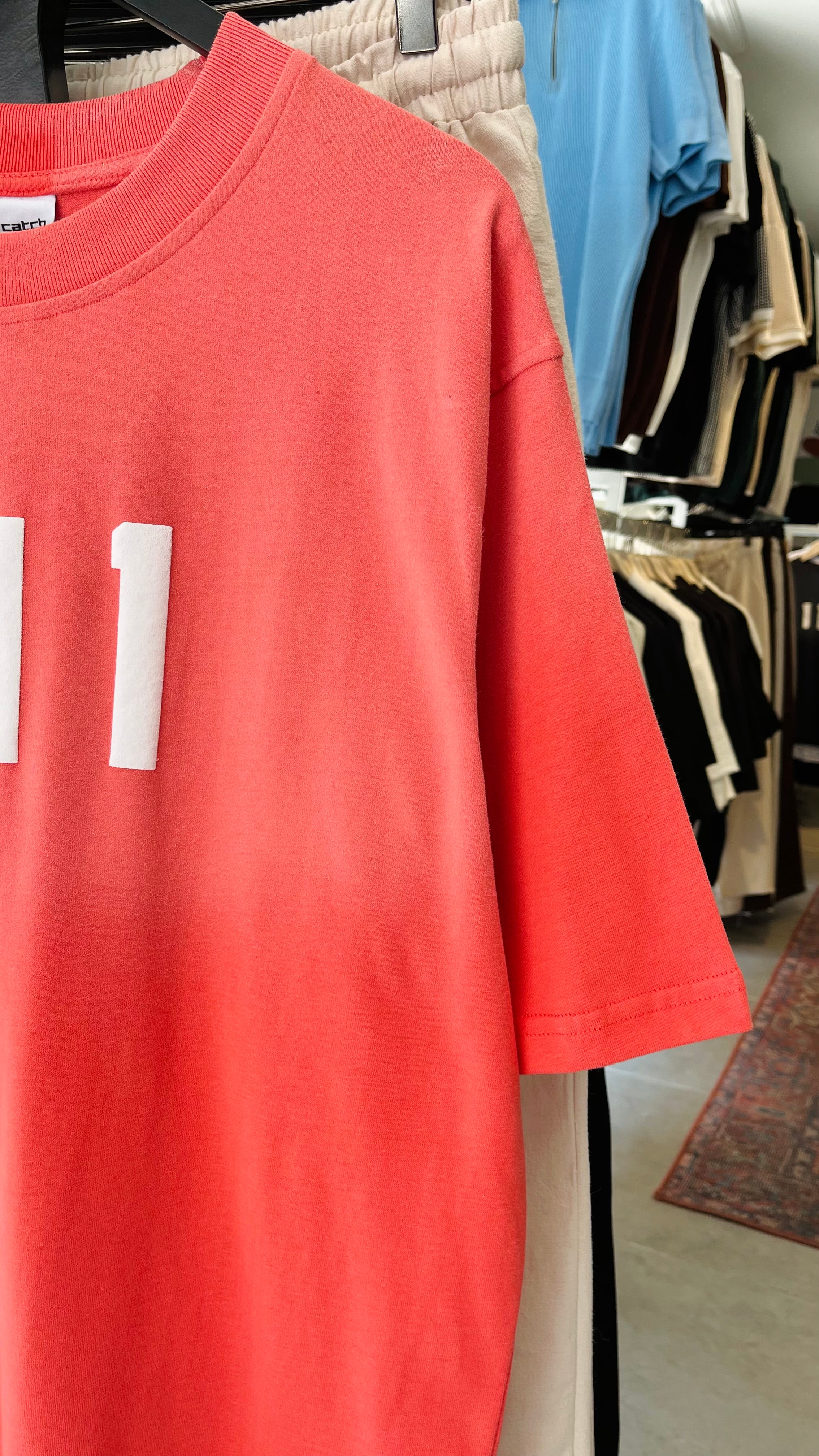Oversize 111 Kırmızı Yıkamalı Tshirt – Kırmızı 9263