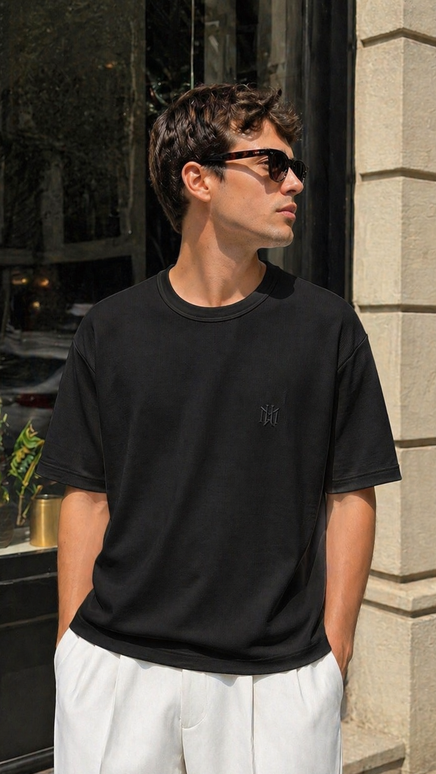 Oversize Siyah Tshirt 9391