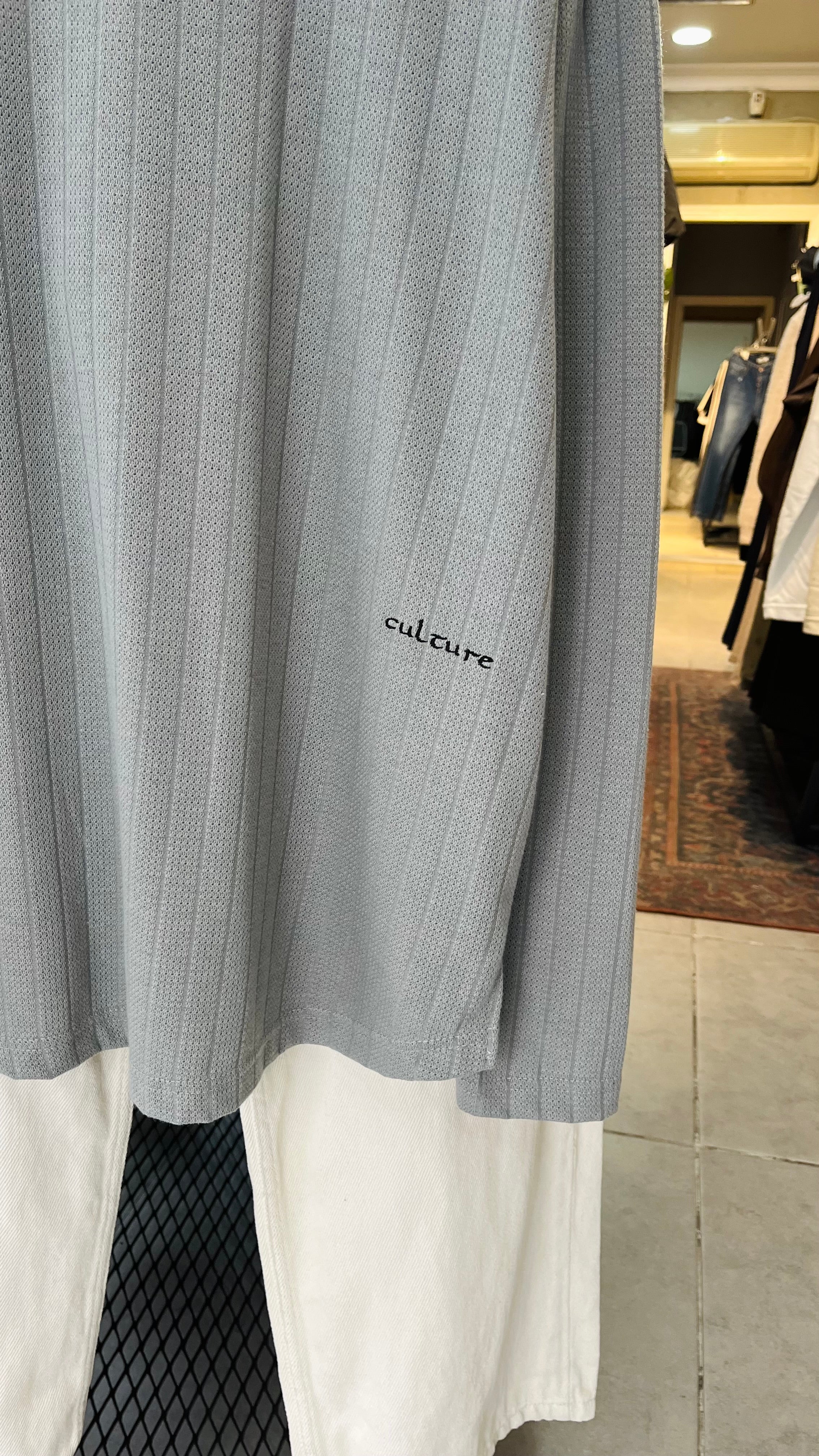 Oversize Gri İnce Sweatshirt 5008