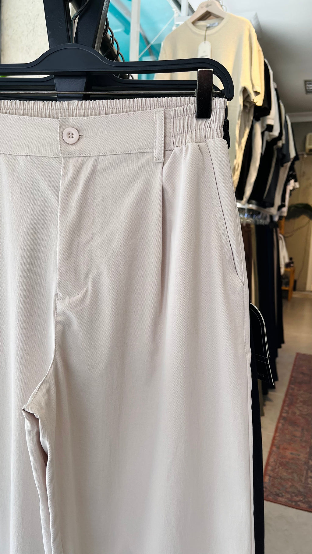 Baggy Ekstra Bol Bej Pantolon 6220