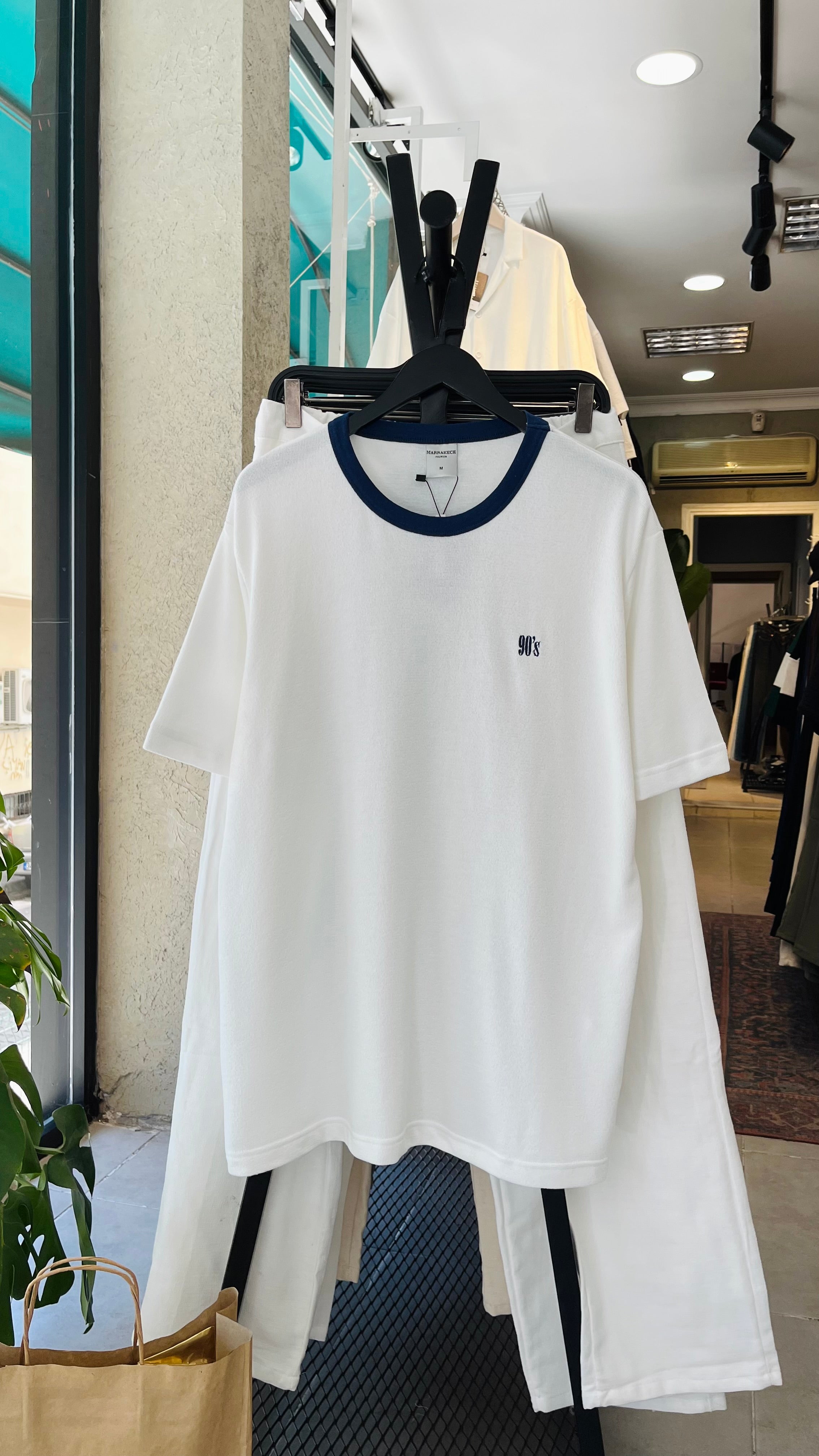 Oversize 90's Beyaz Tshirt – Beyaz 9341