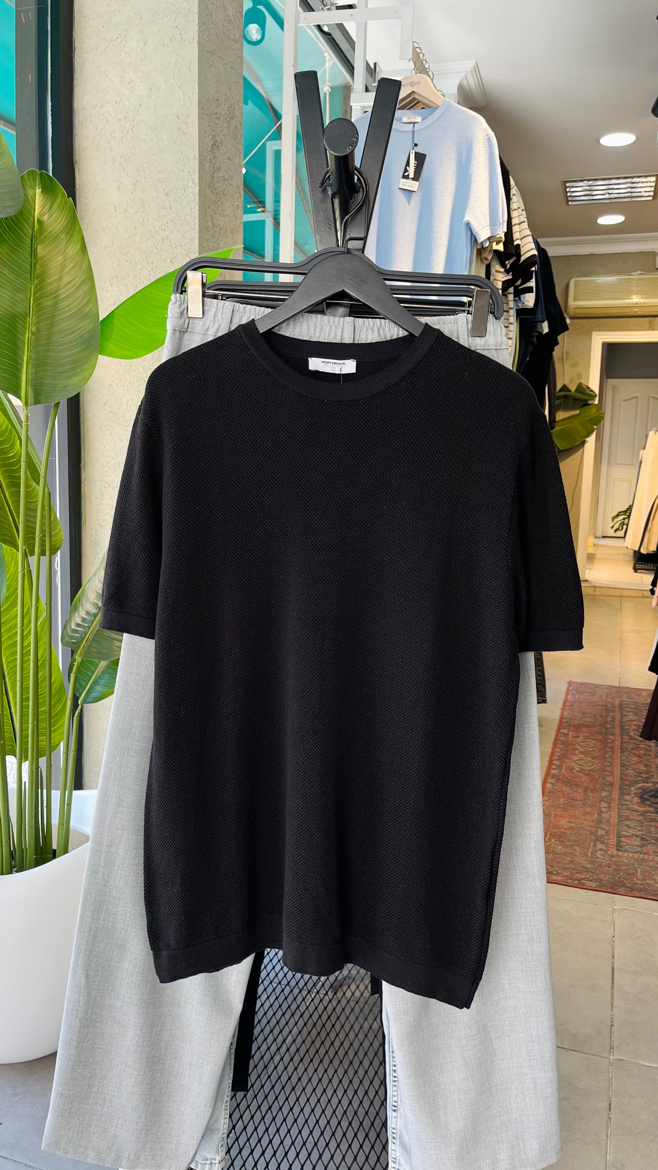 Siyah Triko Tshirt 9384