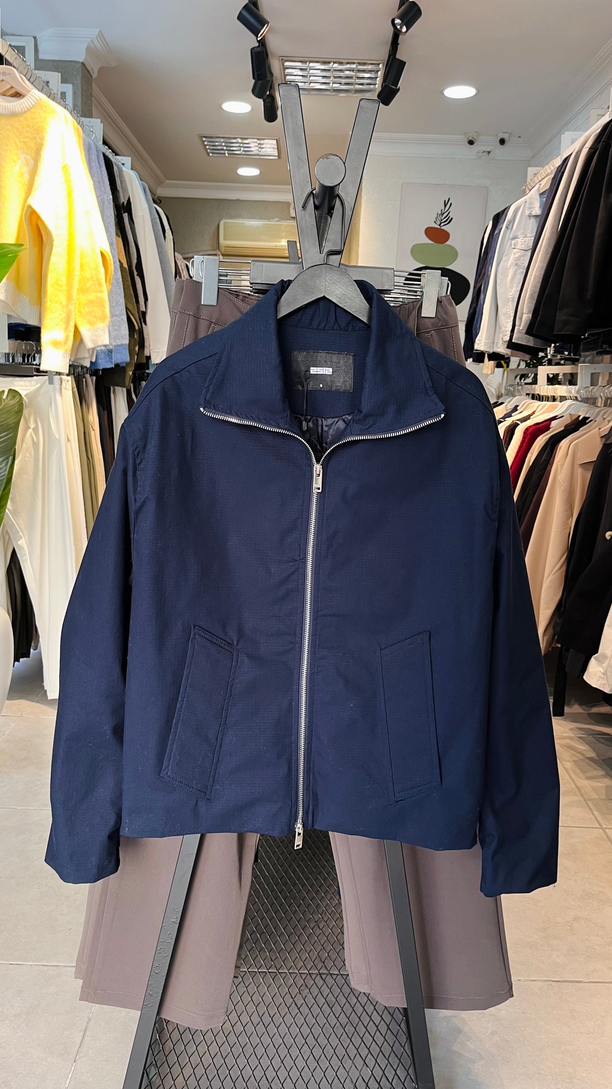 Oversize Dolgu Lacivert Ceket 2031