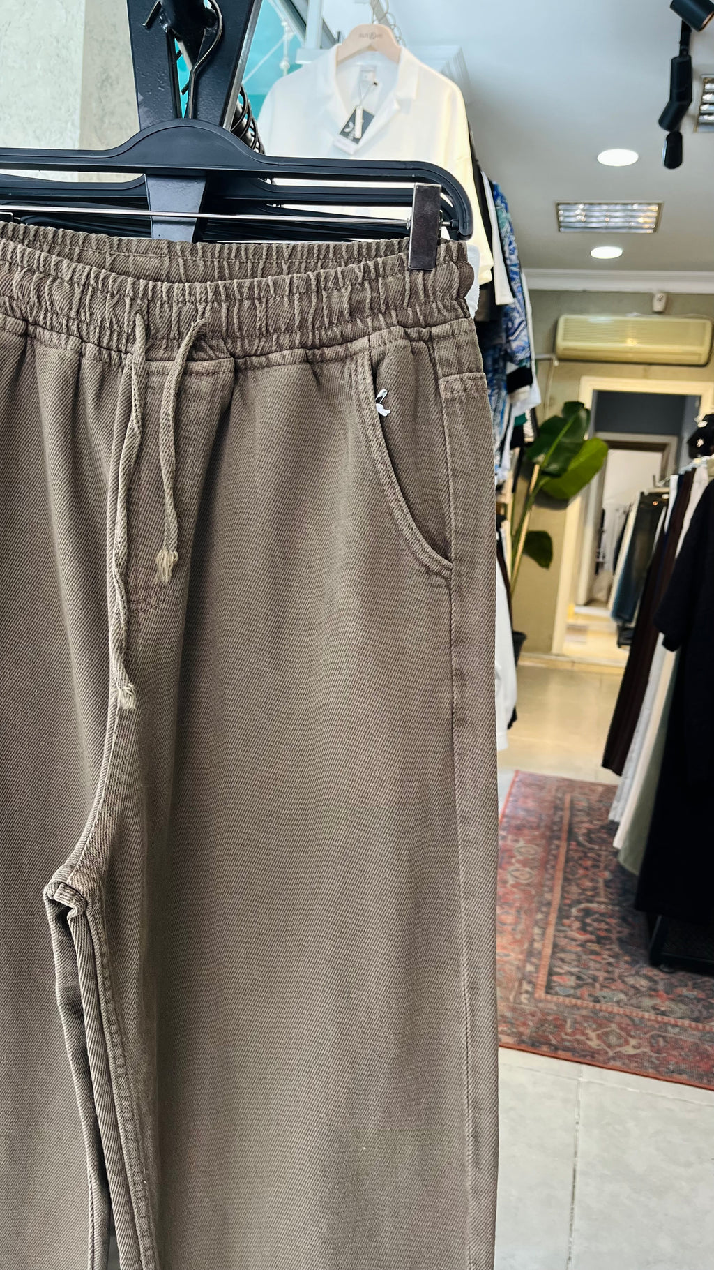Baggy Ekstra Bol Kahverengi Gabardin Pantolon - Kahverengi 6147