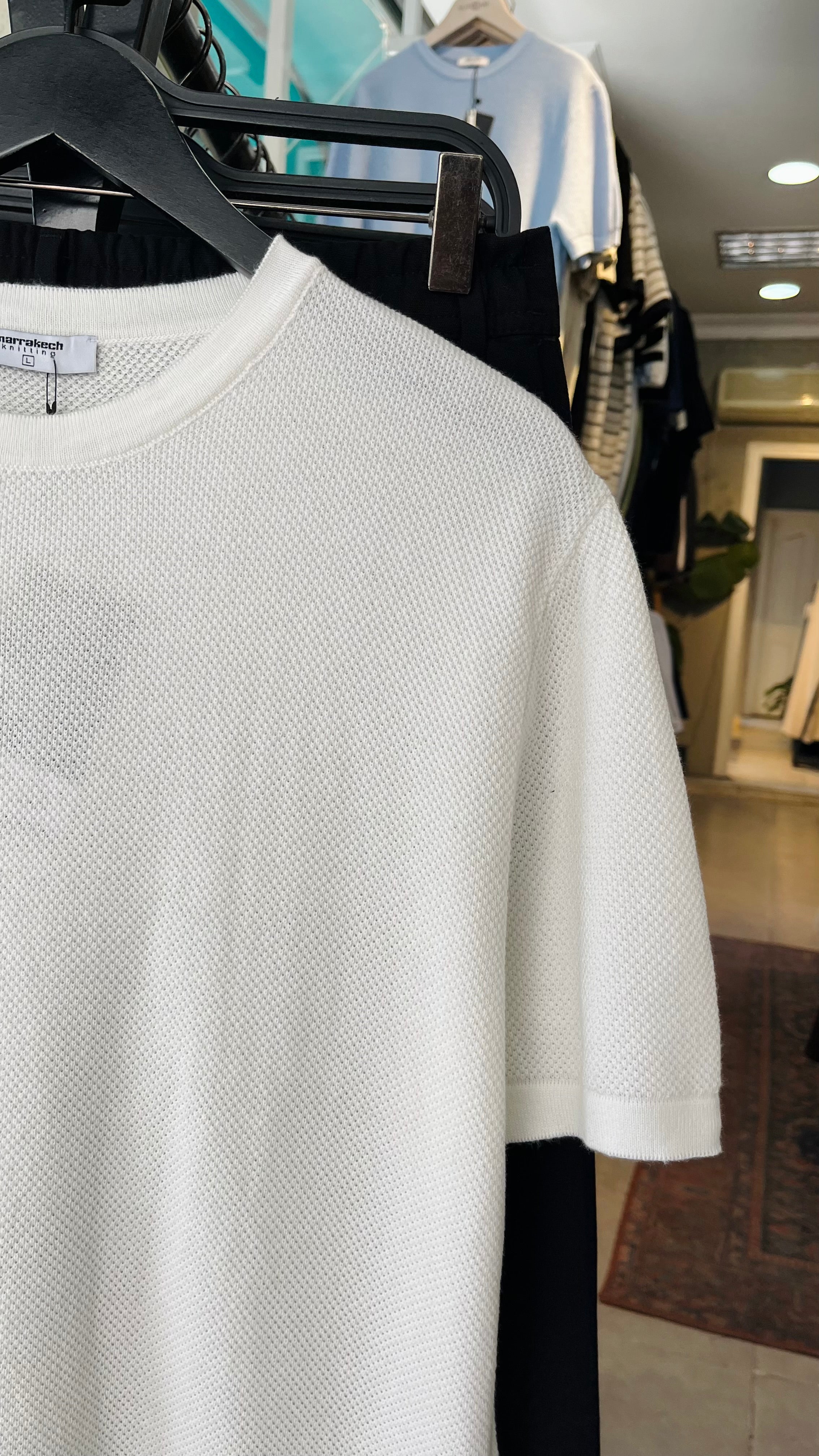 Beyaz Triko Tshirt 9383