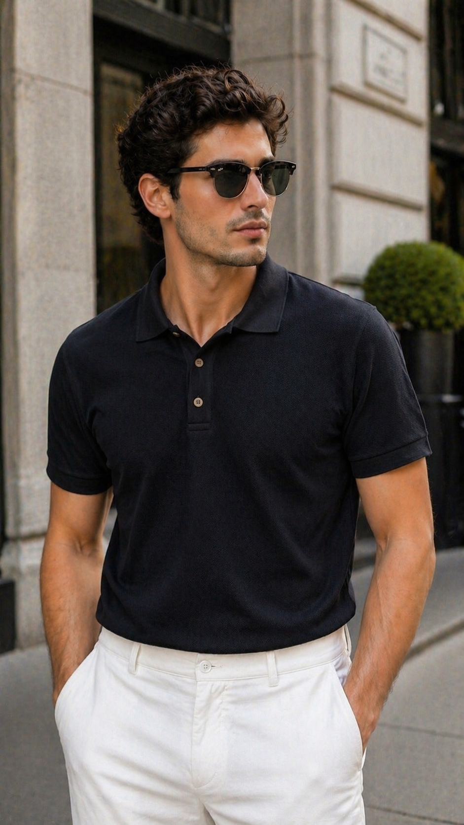 Siyah yakalı tshirt 9372