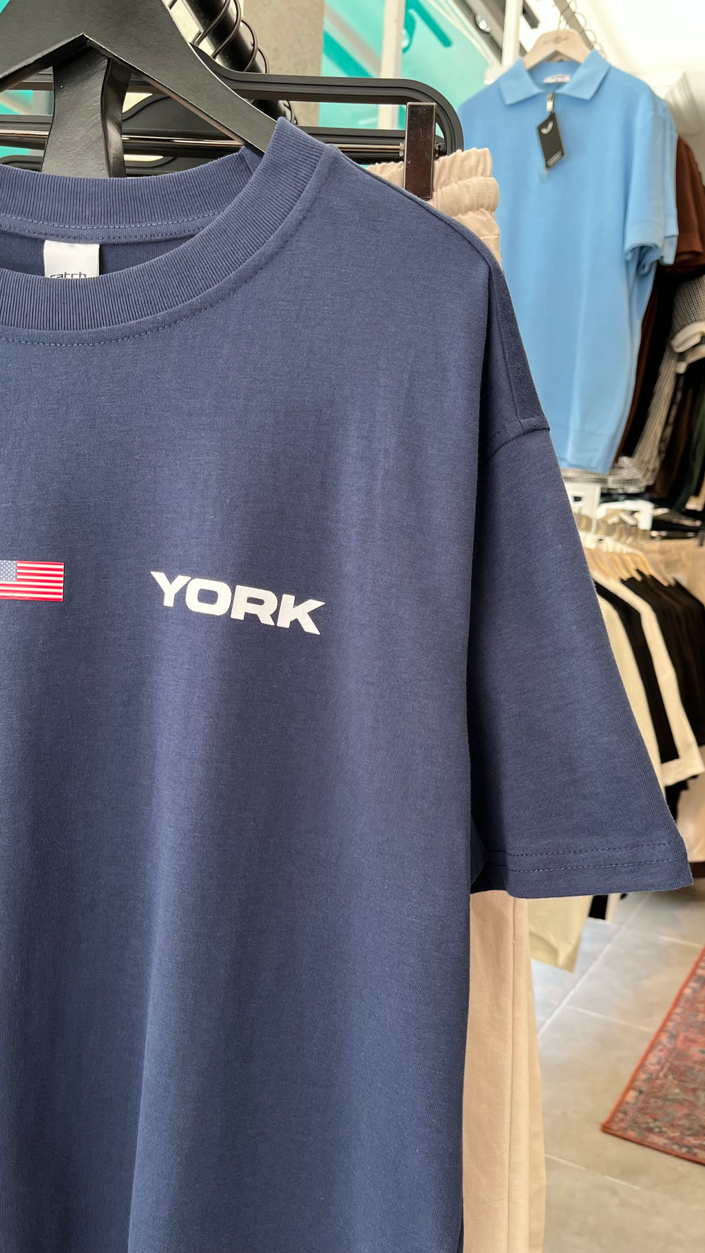 Oversize NewYork Lacivert Tshirt – Lacivert 9275