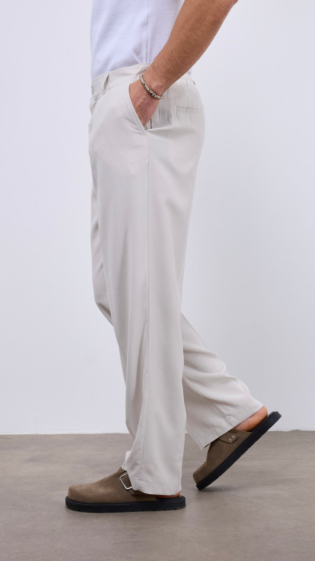 Baggy Taş Rengi Modal Kumaş Pantolon 6209