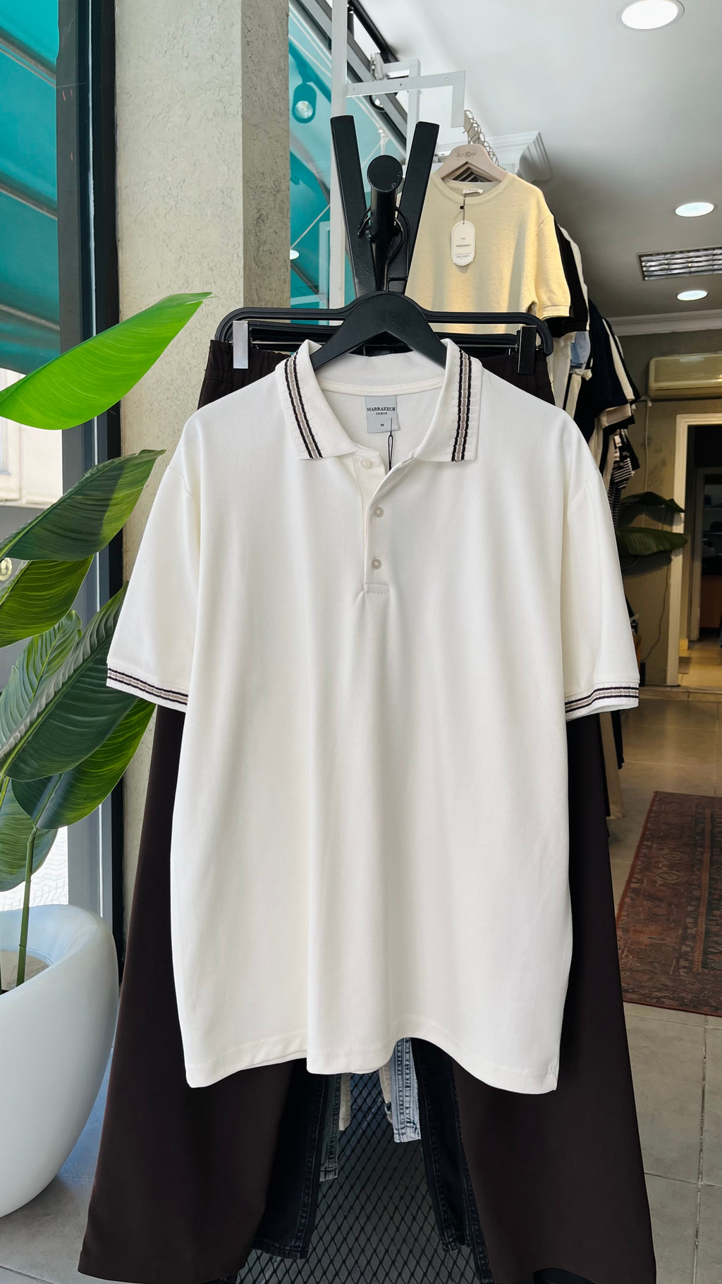 Oversize Yaka Detaylı Beyaz Tshirt 9432