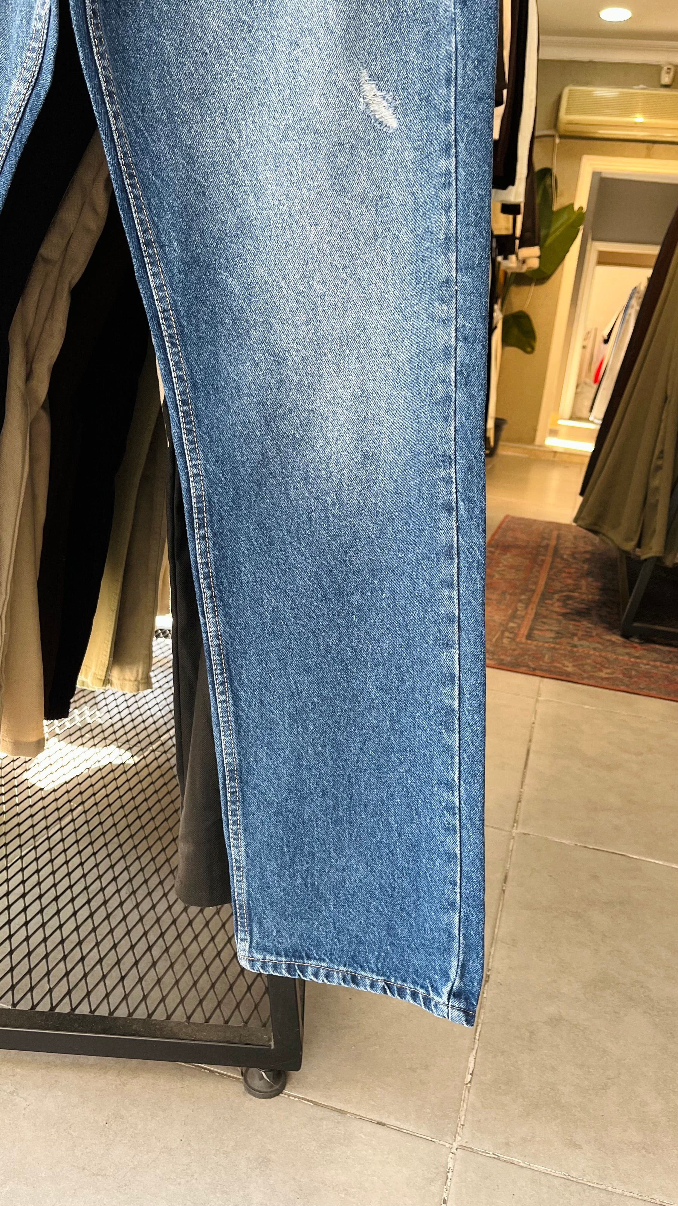 Baggy Mavi Yırtıklı Jean 3323