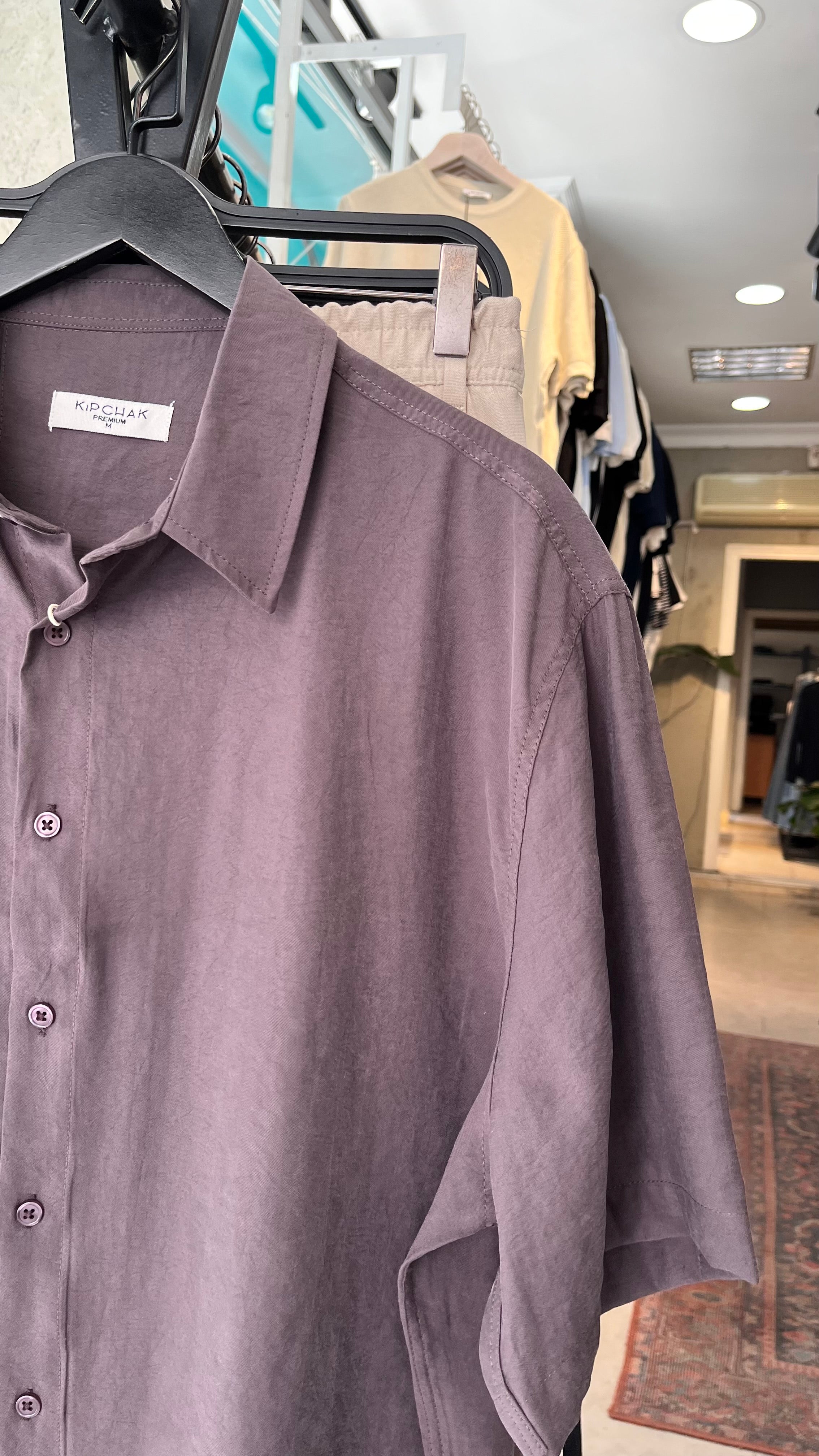 Oversize Kahverengi Modal Kumaş Gömlek 5500