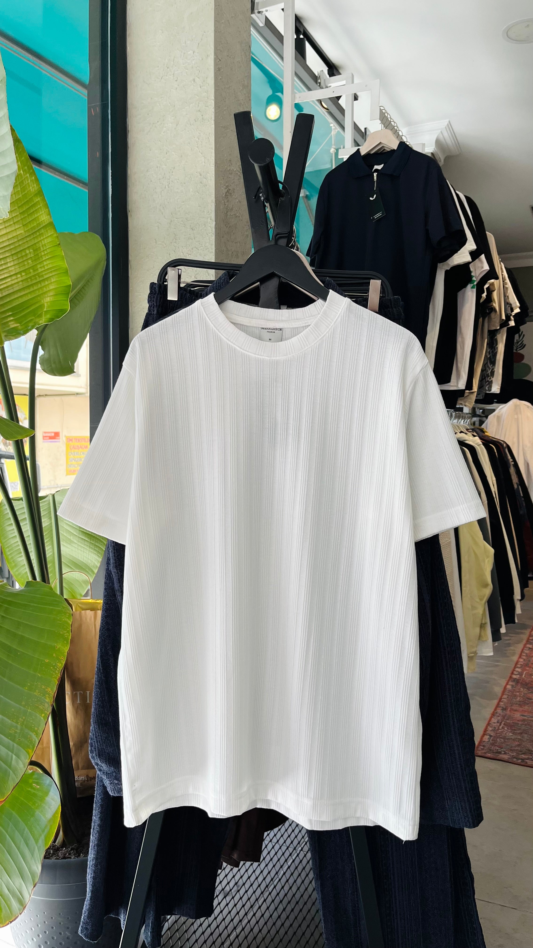 Oversize beyaz tshirt – Beyaz 9231