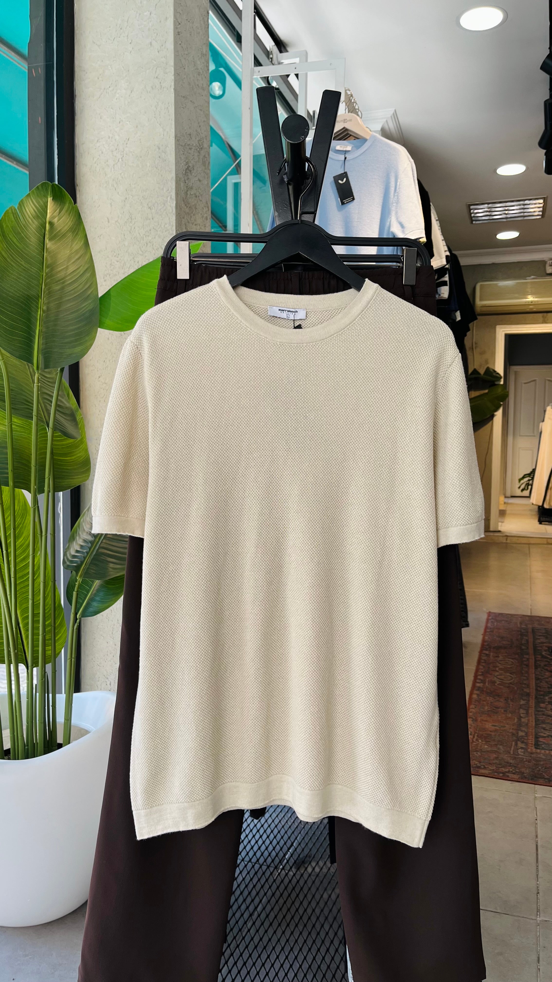 Bej Triko Tshirt 9382