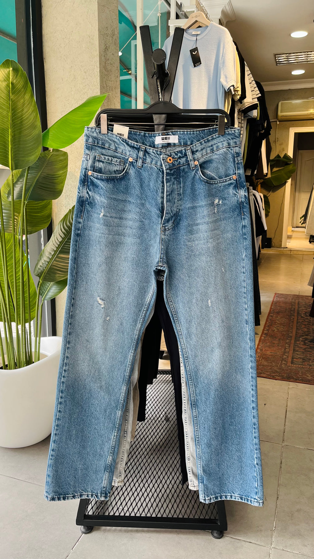 Baggy Mavi Yırtıklı Jean 3338