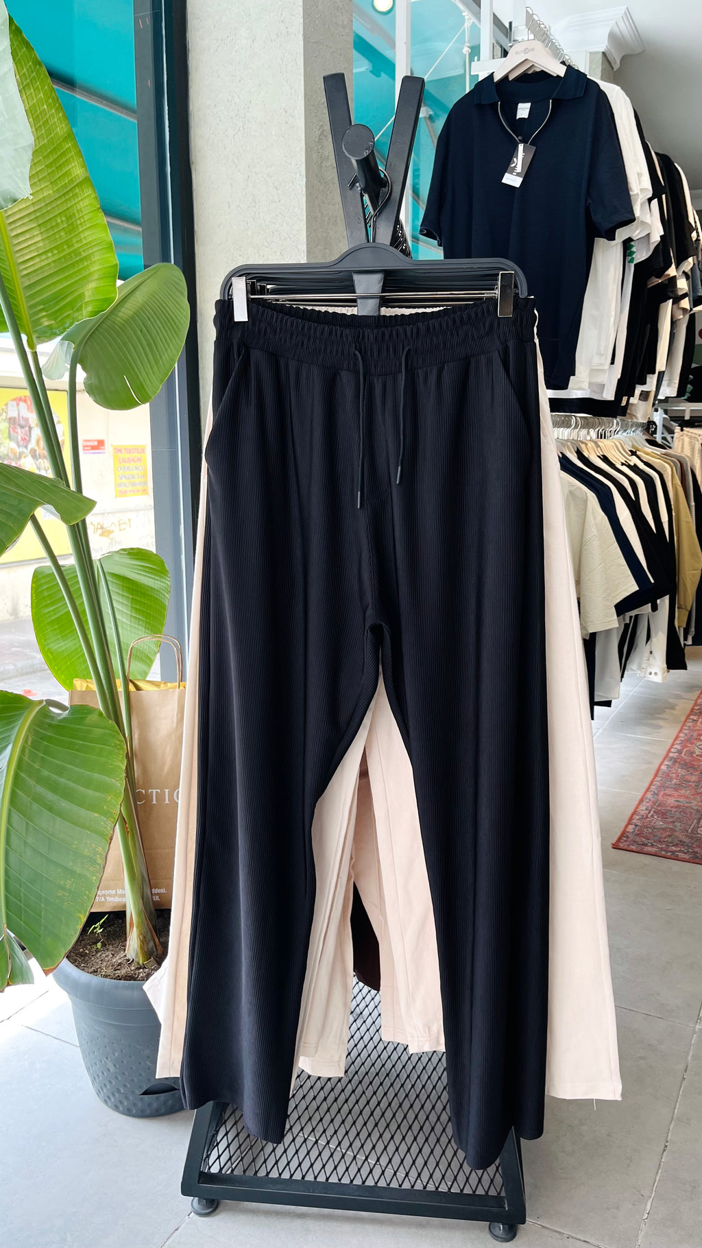 Baggy Fitilli Pantolon - Siyah 6141