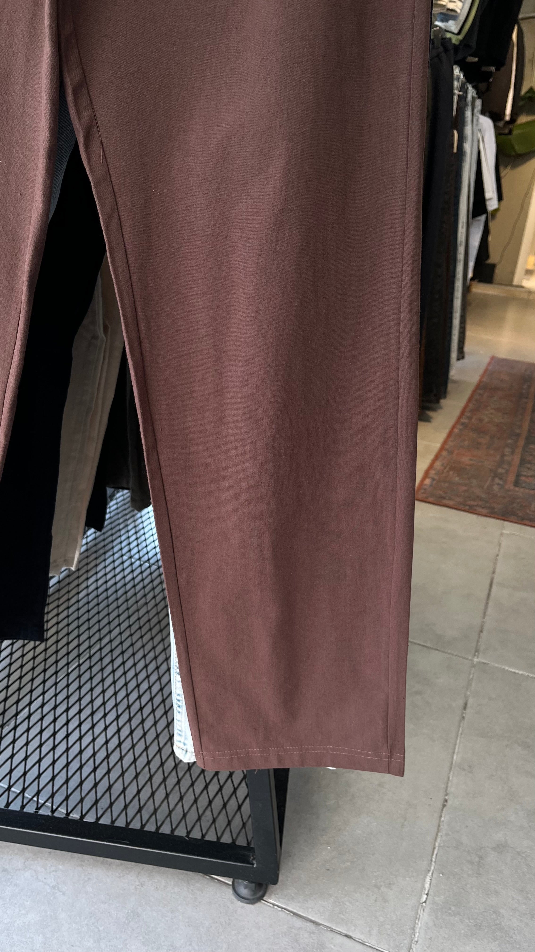 Baggy Kahverengi Keten Pantolon 6184