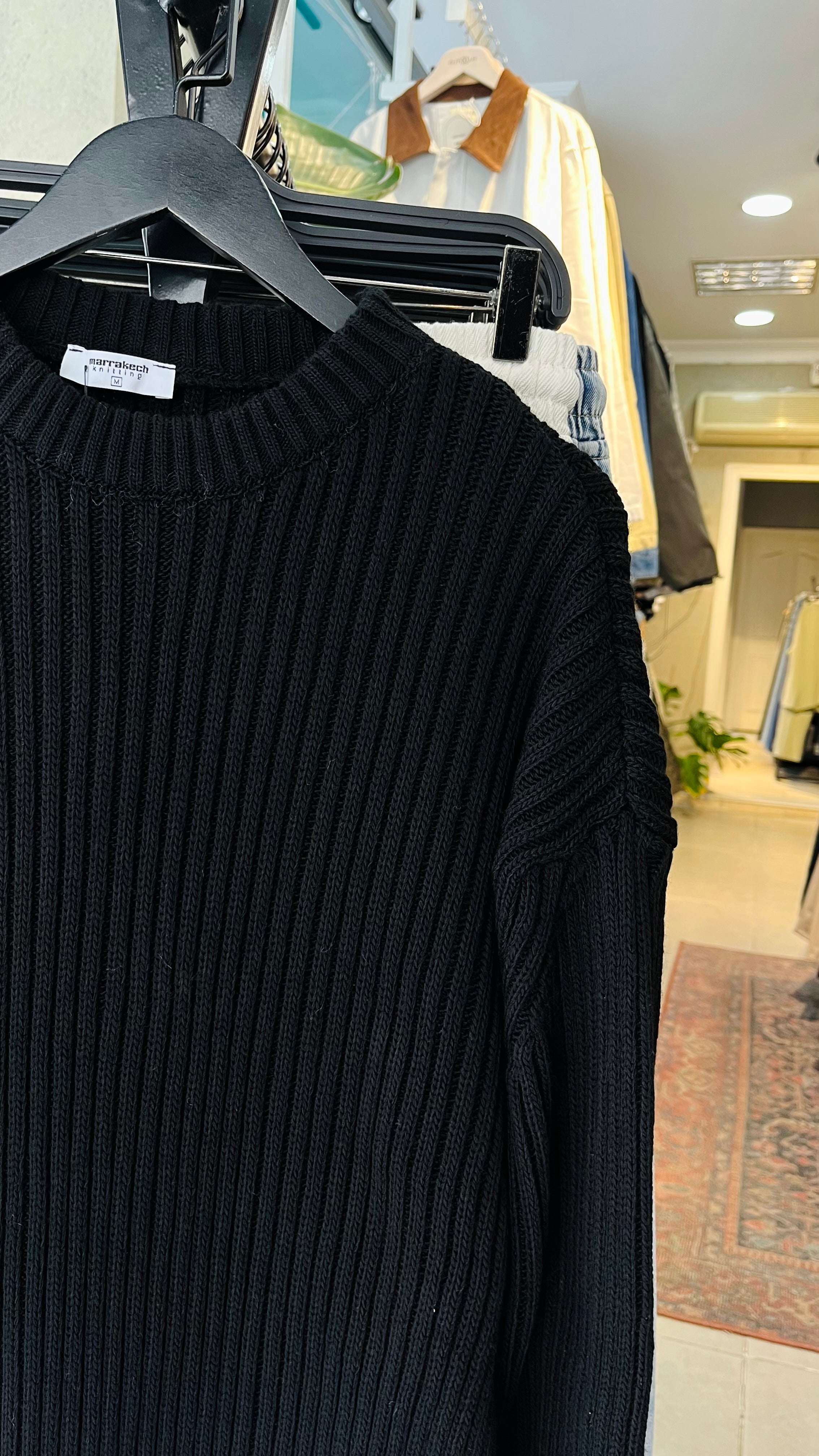 Oversize Siyah Triko Kazak 7052