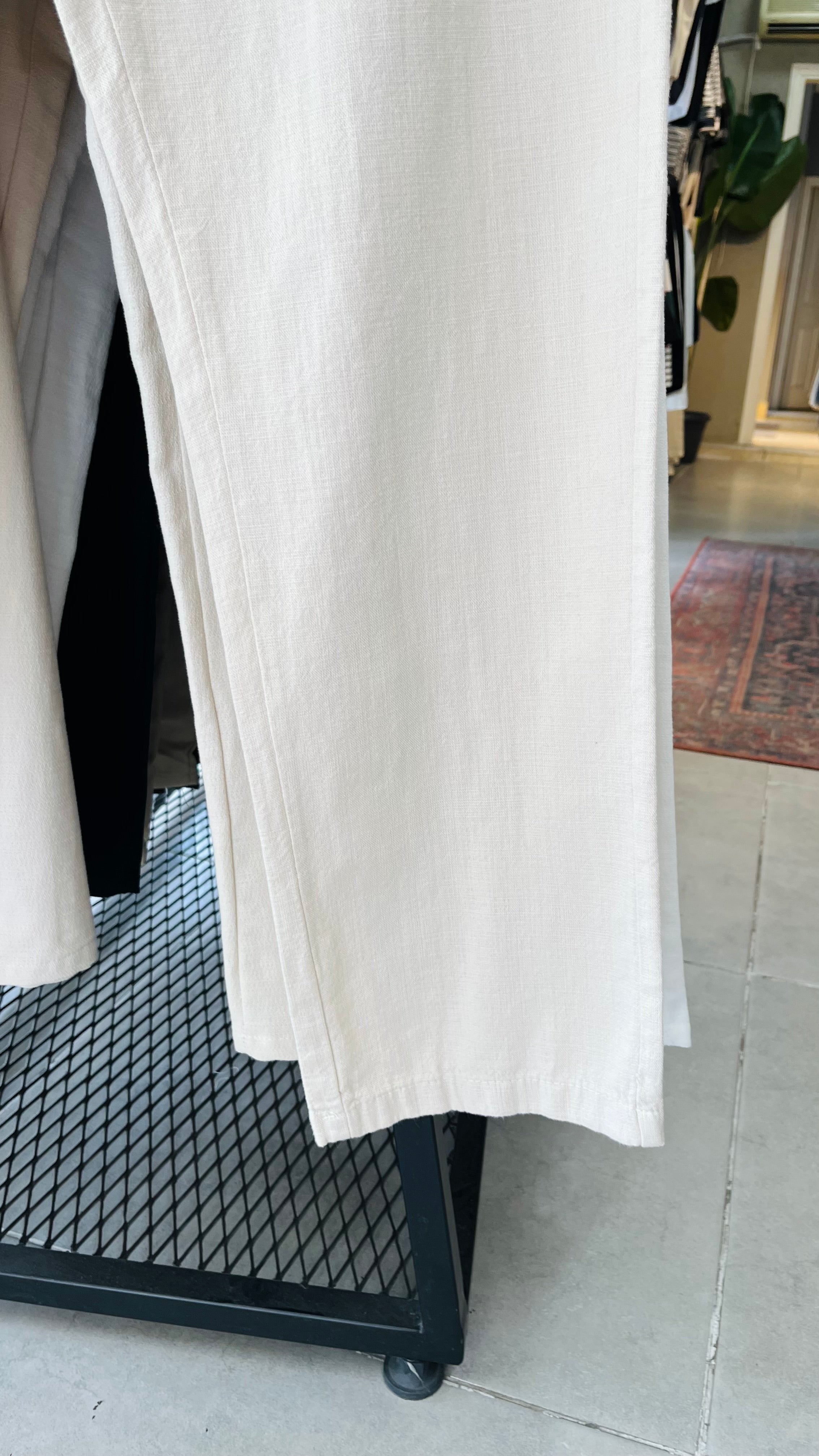 Erkek Baggy Keten Pantolon – Bej 6133