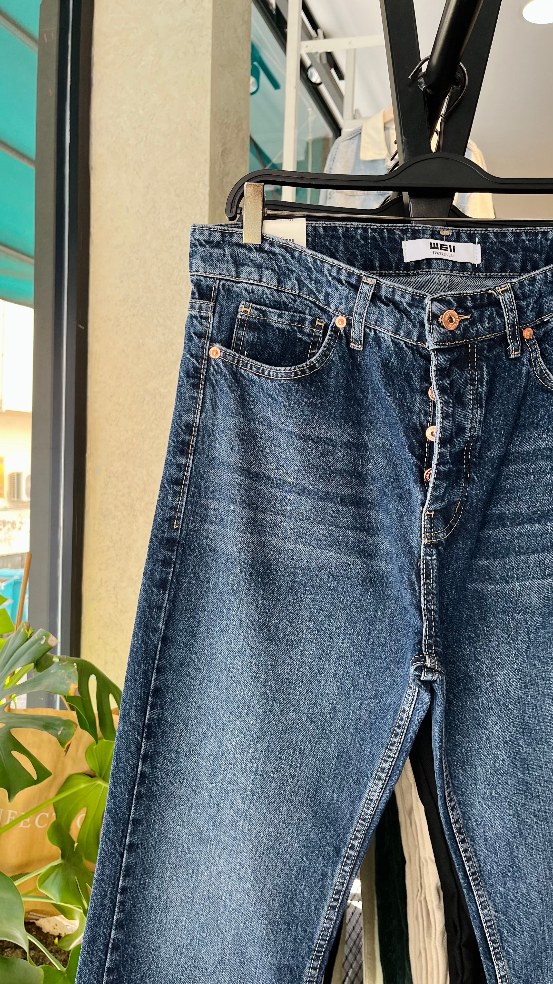 Baggy Lacivert Yıkamalı Jean 3326