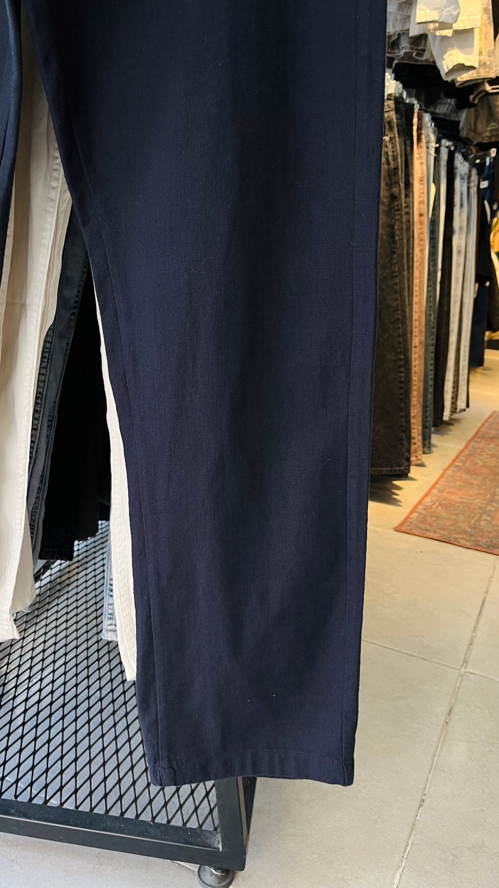 Erkek Baggy Keten Pantolon – Lacivert 6132