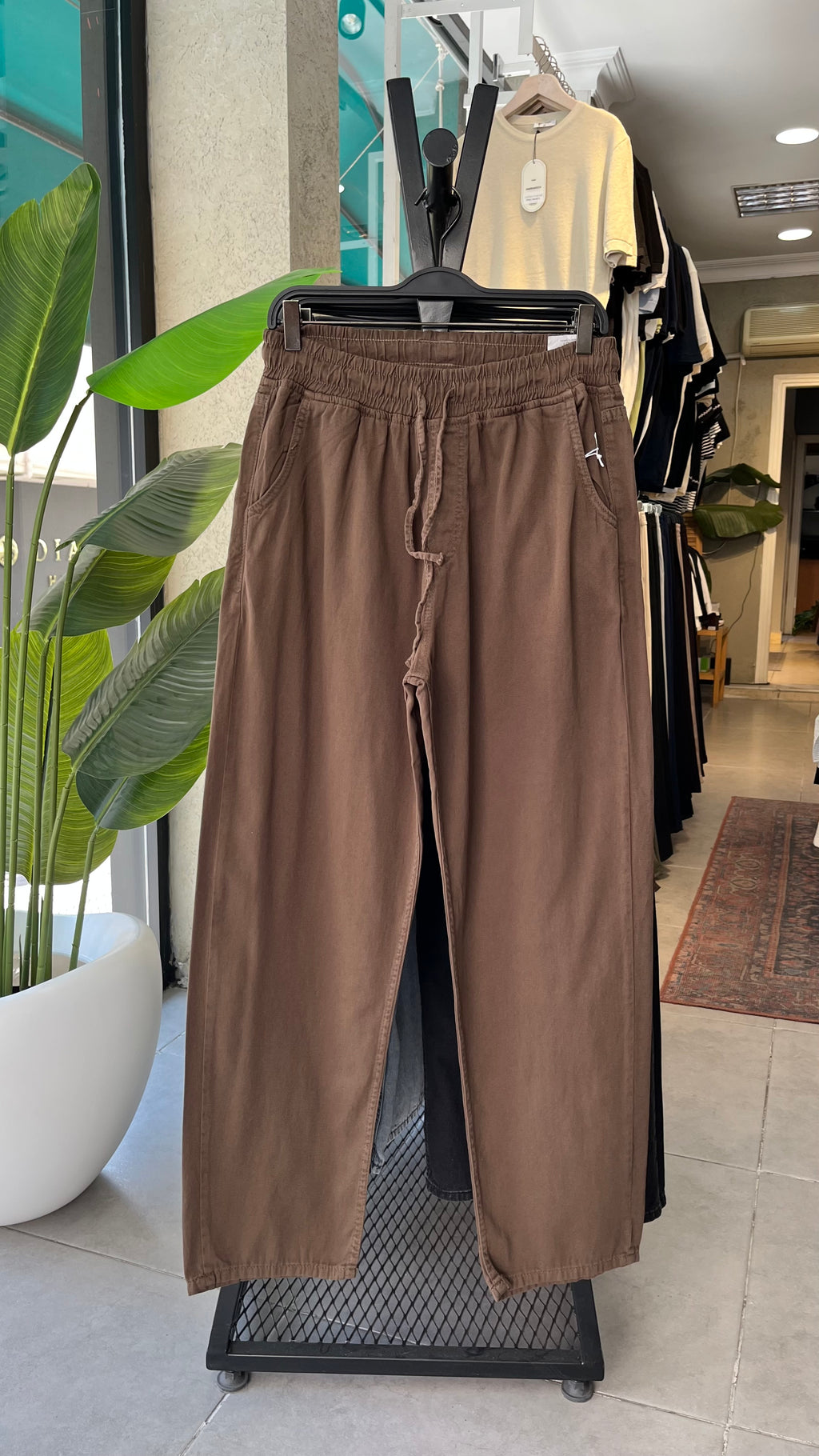 Baggy Kahverengi Gabardin Pantolon 6204