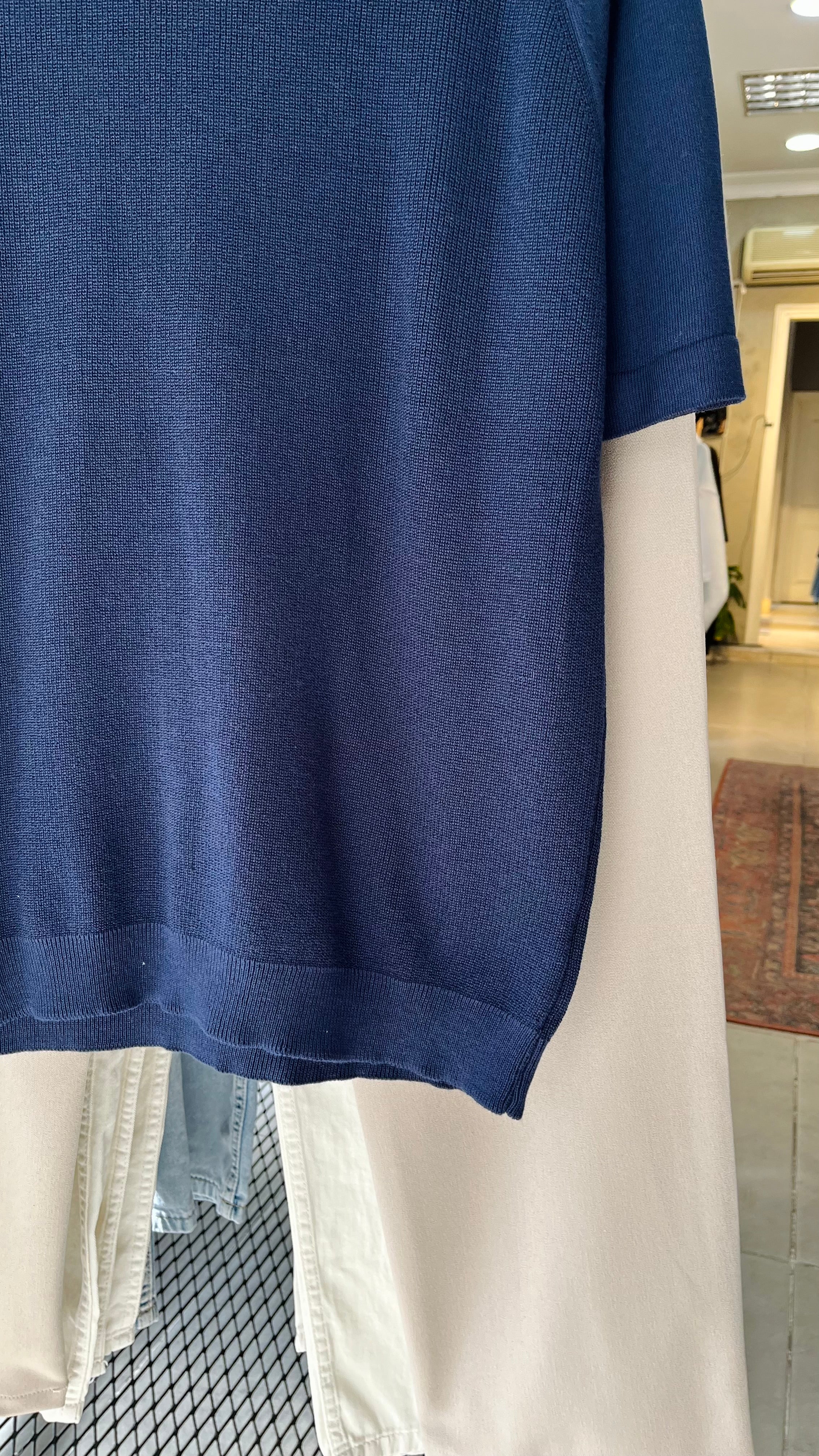 Regular Triko Reglan Kollu Lacivert Tshirt 9350