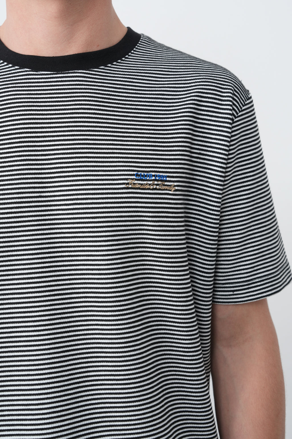 Oversize Siyah Beyaz Çizgili Tshirt 9462