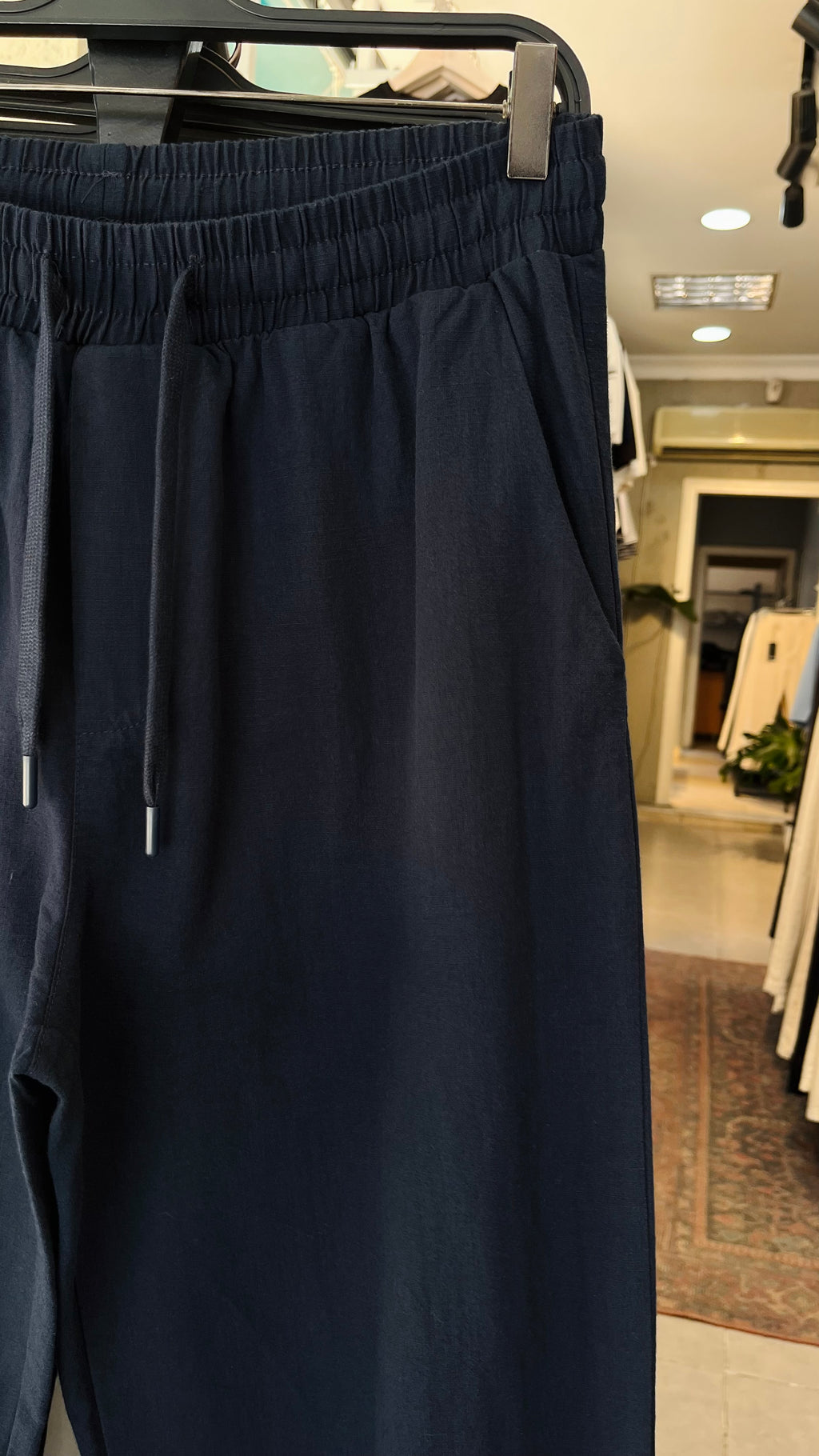 Baggy Lacivert Keten Pantolon 6233
