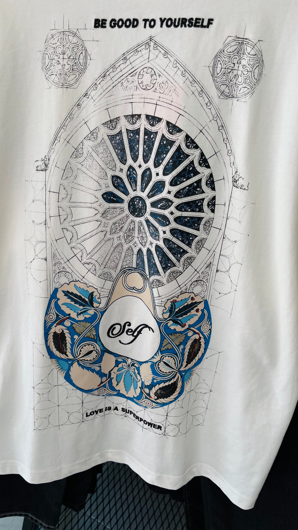 Oversize Siyah Sırt Baskılı Tshirt 9425